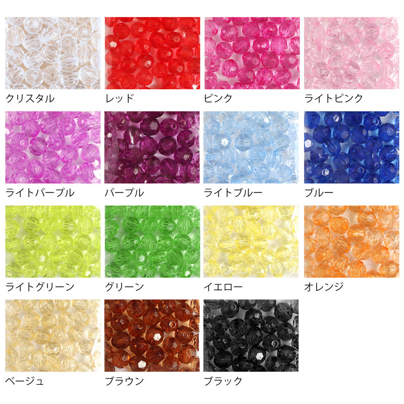 日本紐釦貿易 (Nippon Chuko) クラフトビーズ プラスチックビーズ 徳用500個入 12mm クリスタル A1-1-500 （ご注文単位1束）【直送品】