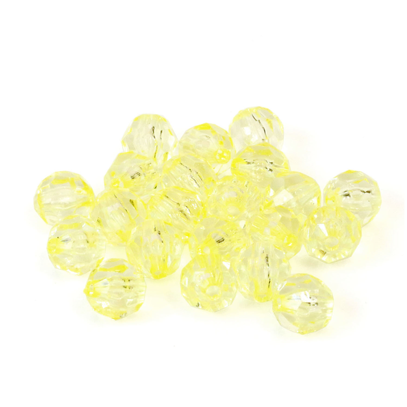 日本紐釦貿易 (Nippon Chuko) クラフトビーズ プラスチックビーズ 徳用500個入 10mm イエロー A1-52-500 （ご注文単位1束）【直送品】