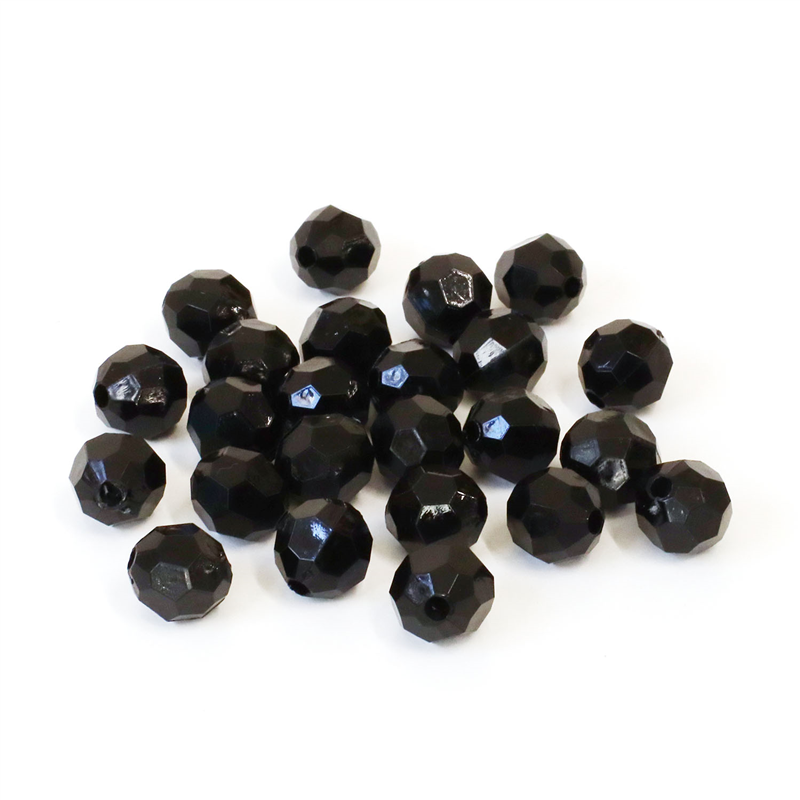 日本紐釦貿易 (Nippon Chuko) クラフトビーズ プラスチックビーズ 徳用500個入 10mm ブラック A1-65-500 （ご注文単位1束）【直送品】