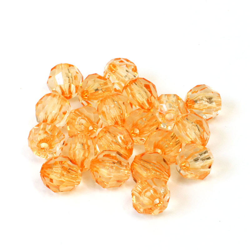 日本紐釦貿易 (Nippon Chuko) クラフトビーズ プラスチックビーズ 徳用500個入 8mm オレンジ A1-83-500 （ご注文単位1束）【直送品】