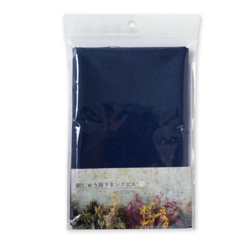 日本紐釦貿易 刺しゅう用リネンクロス 約50×68cm ネイビー KLC3919-NB （ご注文単位1枚）【直送品】