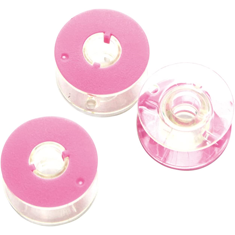日本紐釦貿易 家庭用 キャップ付きボビン 3個入 φ20.5×11.5mm ピンク NI-02511 （ご注文単位1個）【直送品】