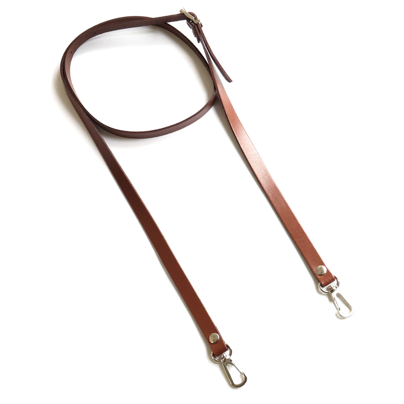日本紐釦貿易 本革ショルダーストラップ 撥水加工 金具シルバー 細巾 12mm 赤茶 KT60-S-A （ご注文単位1本）【直送品】