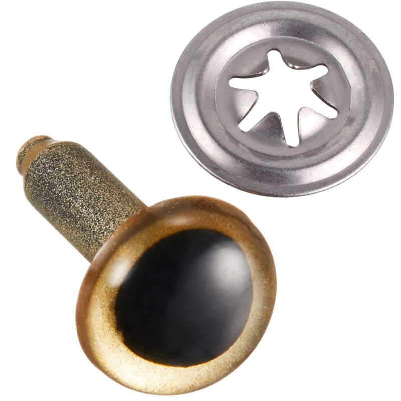 日本紐釦貿易 クリスタルアイ 18mm 6個 ゴールド CE246 (ご注文単位1束)【直送品】