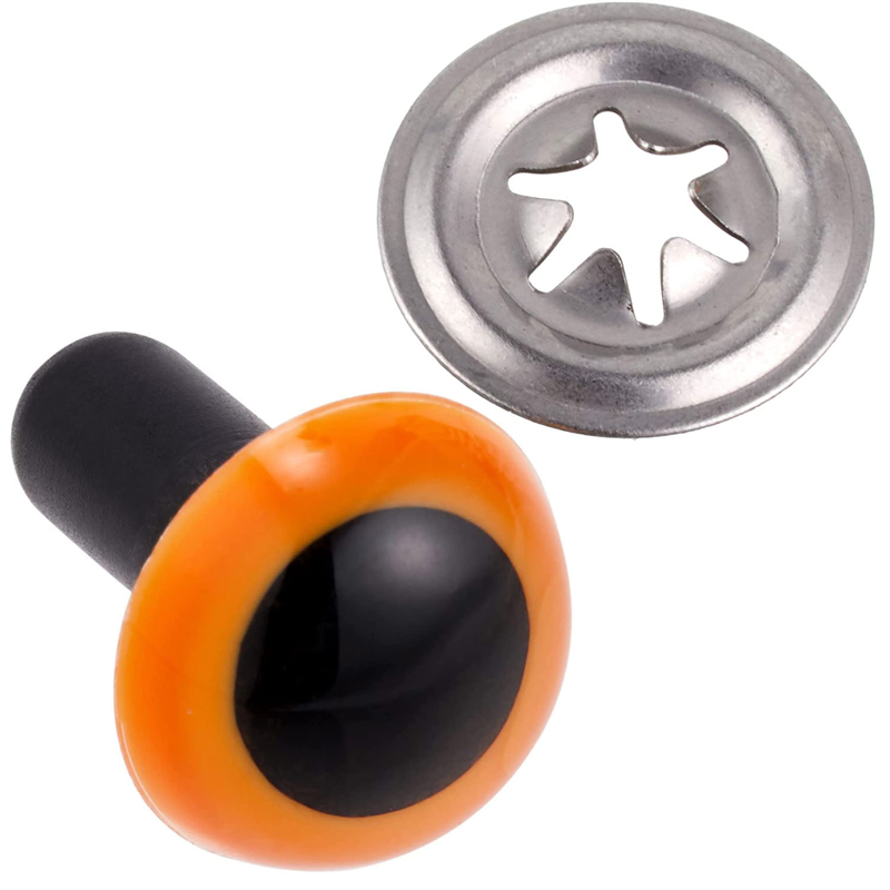 日本紐釦貿易 クリスタルアイ 18mm 6個 オレンジ CE247 (ご注文単位1束)【直送品】