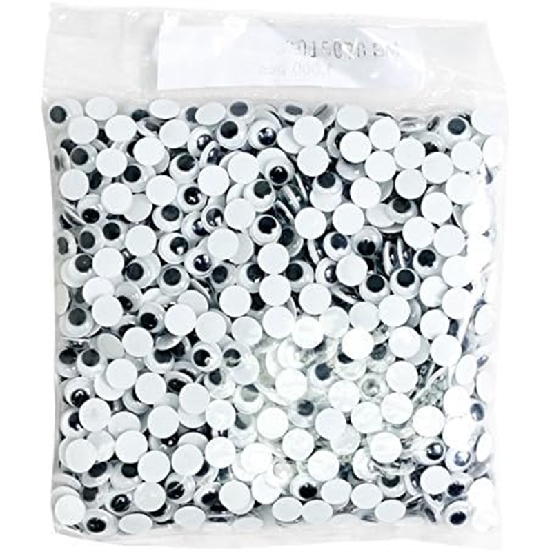 日本紐釦貿易 動眼 貼り付け 1000個入り 8mm 黒 CE105-1000 (ご注文単位1束)【直送品】