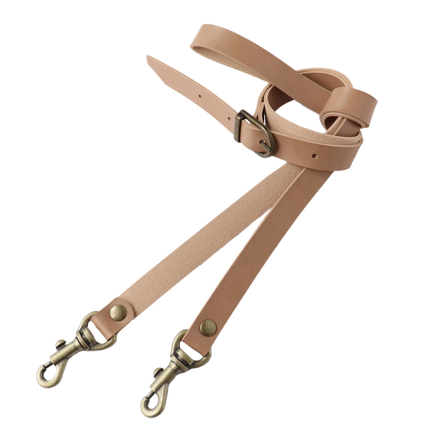 日本紐釦貿易 ショルダーストラップ 幅1cmレザー製 120cm 巾1.5cm ベージュ S1215-E （ご注文単位1本）【直送品】