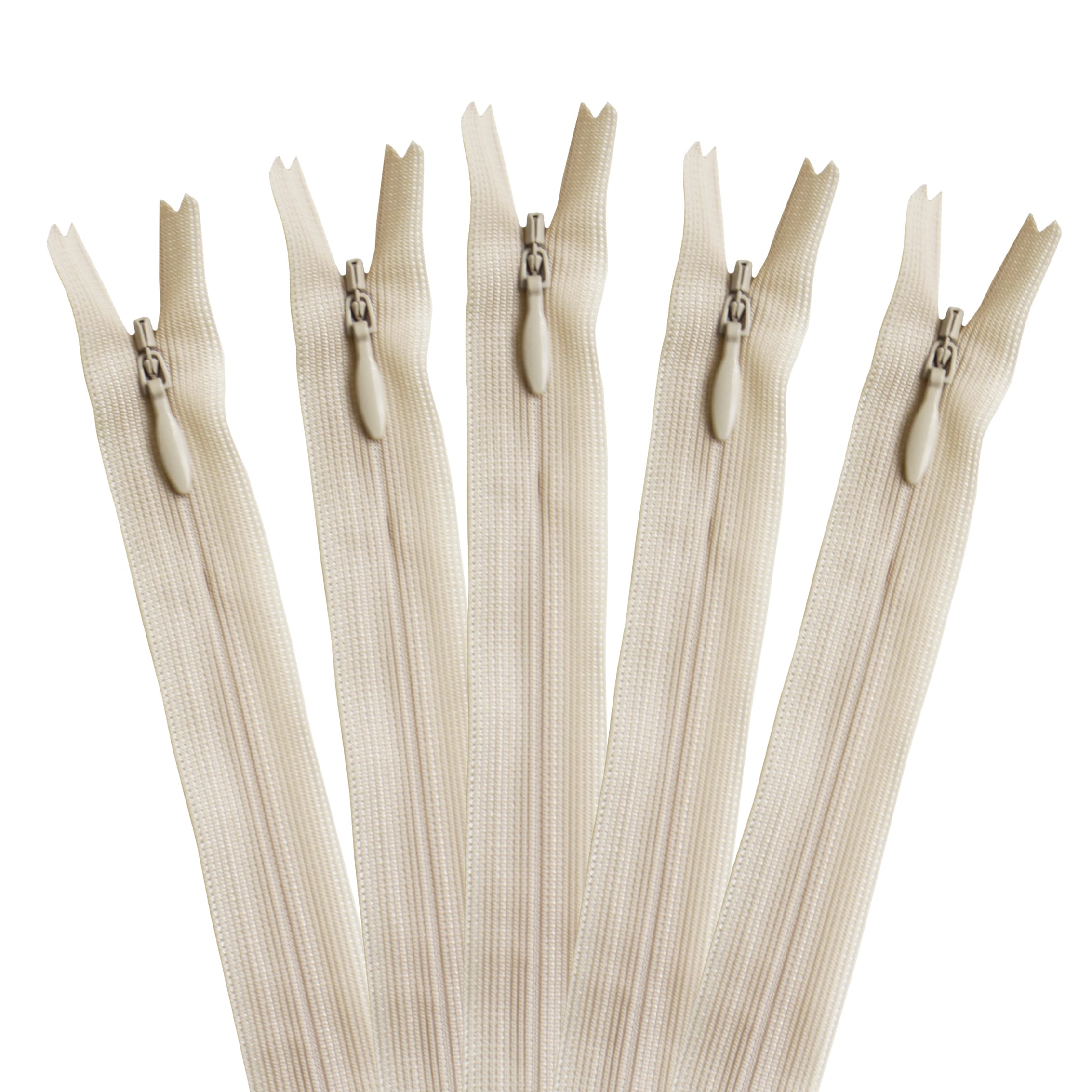 日本紐釦貿易 Y.K.K コンシールファスナー 22cm 5本入 col.572 KS22-572 ベージュ (ご注文単位1束)【直送品】