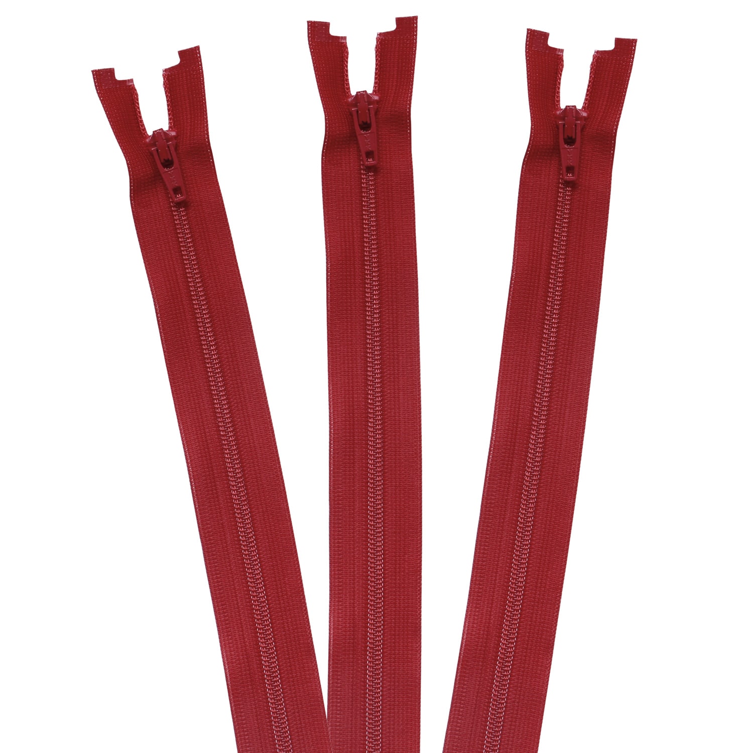 日本紐釦貿易 Y.K.K コイルオープンファスナー 56cm 3本入り col.519 赤 3CFOR56DA (ご注文単位1束)【直送品】