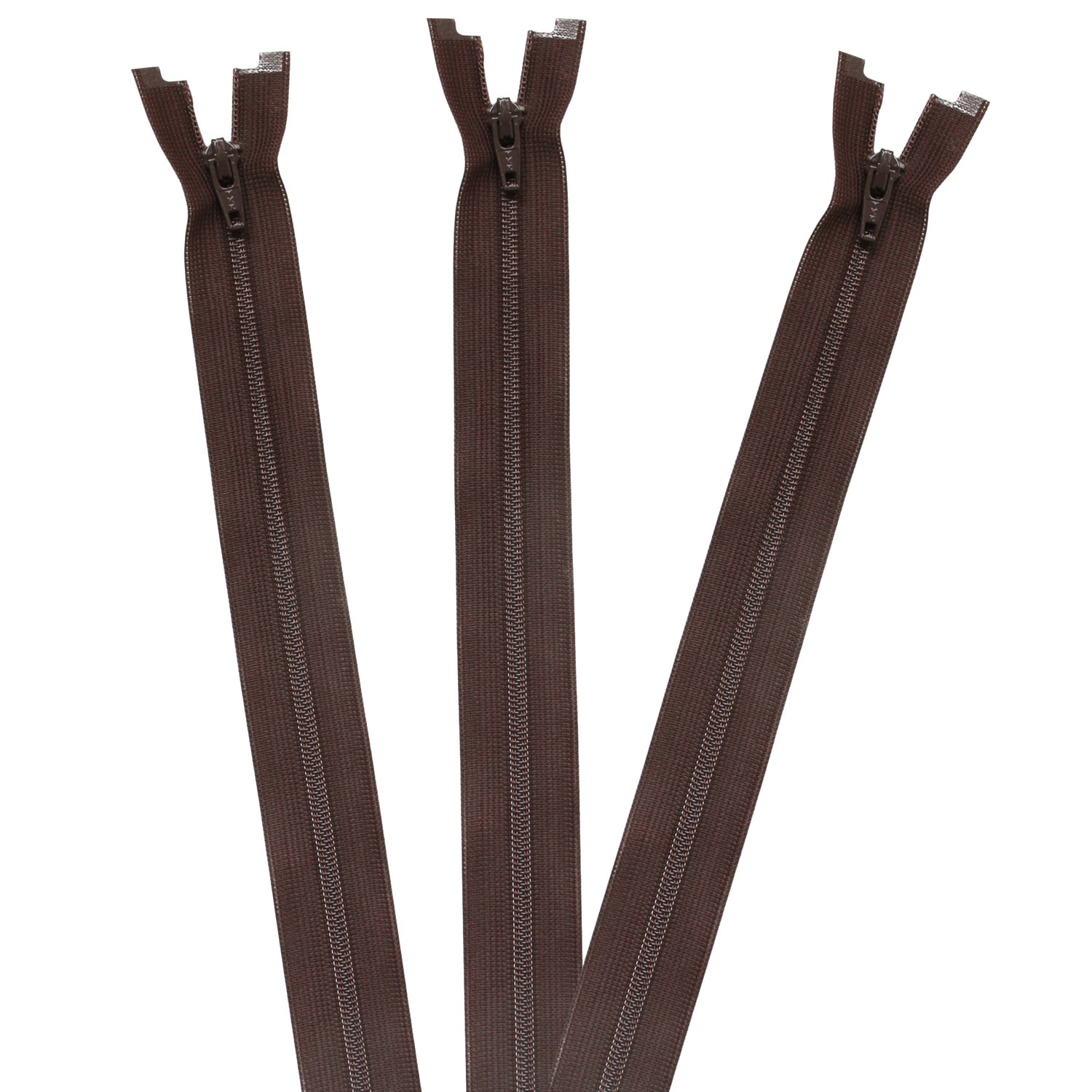 日本紐釦貿易 Y.K.K コイルオープンファスナー 56cm 3本入り col.570 茶 3CFOR56DA (ご注文単位1束)【直送品】