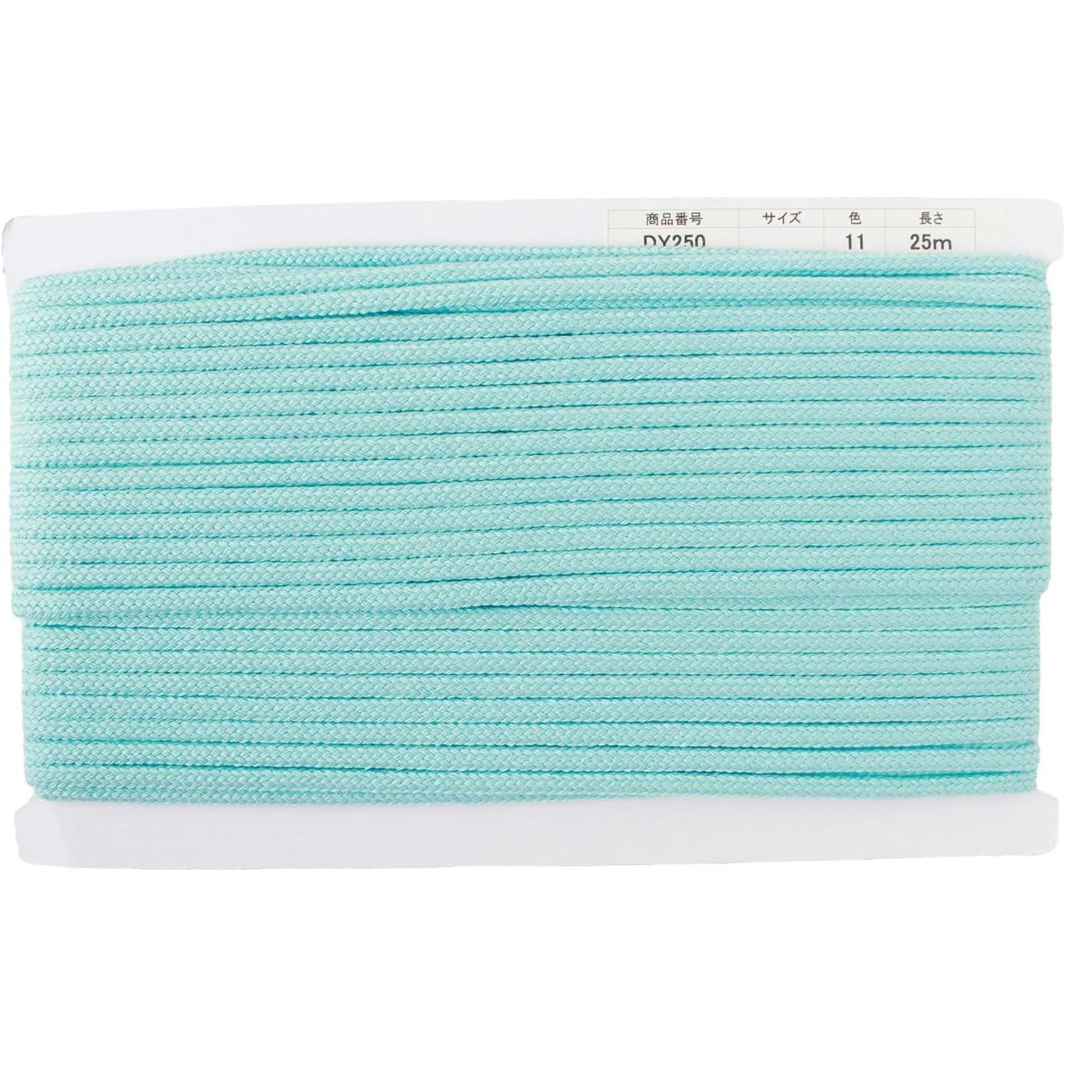 日本紐釦貿易 アクリルコード 約φ6mm×25m スカイブルー DY250-11 （ご注文単位1巻）【直送品】