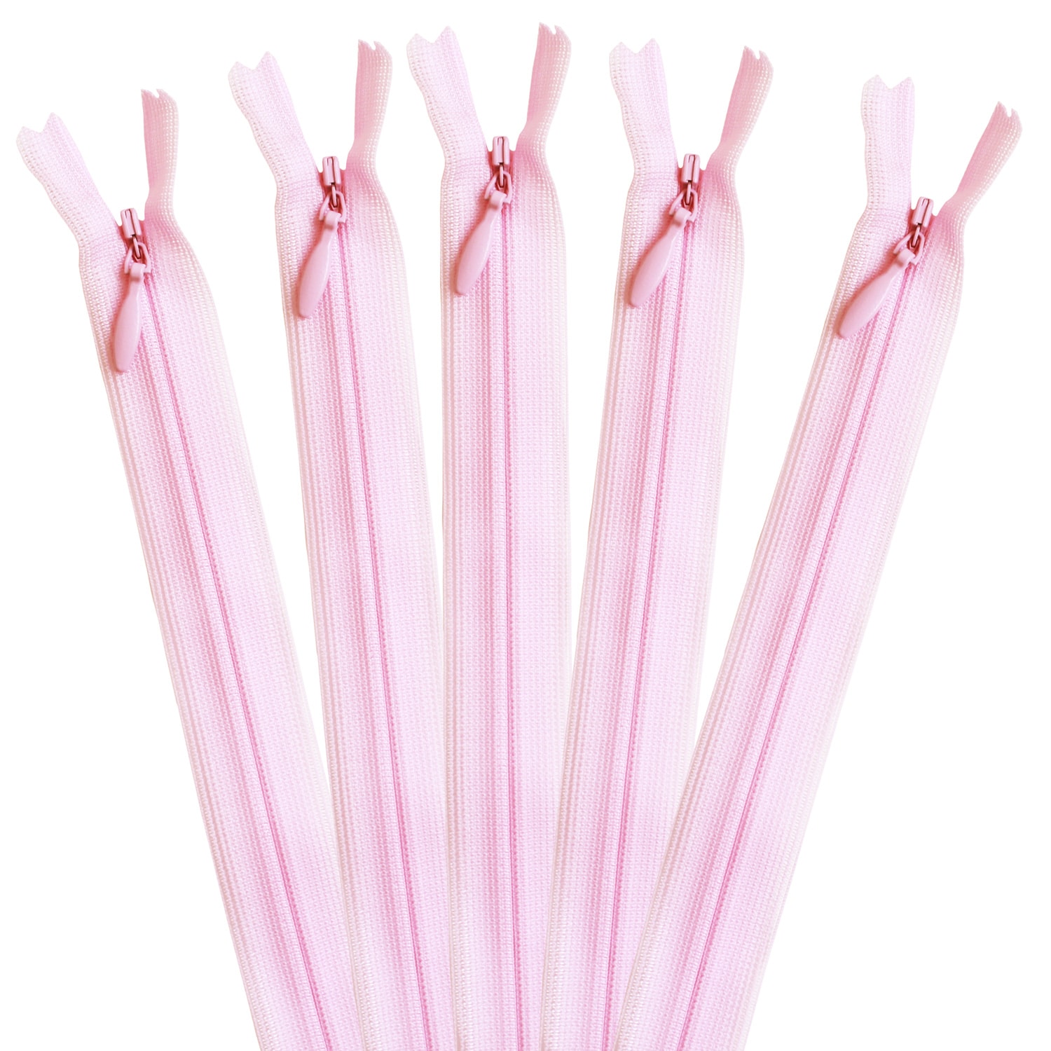 日本紐釦貿易 Y.K.K コンシールファスナー 22cm 5本入 col.513 KS22-513 ピンク (ご注文単位1束)【直送品】