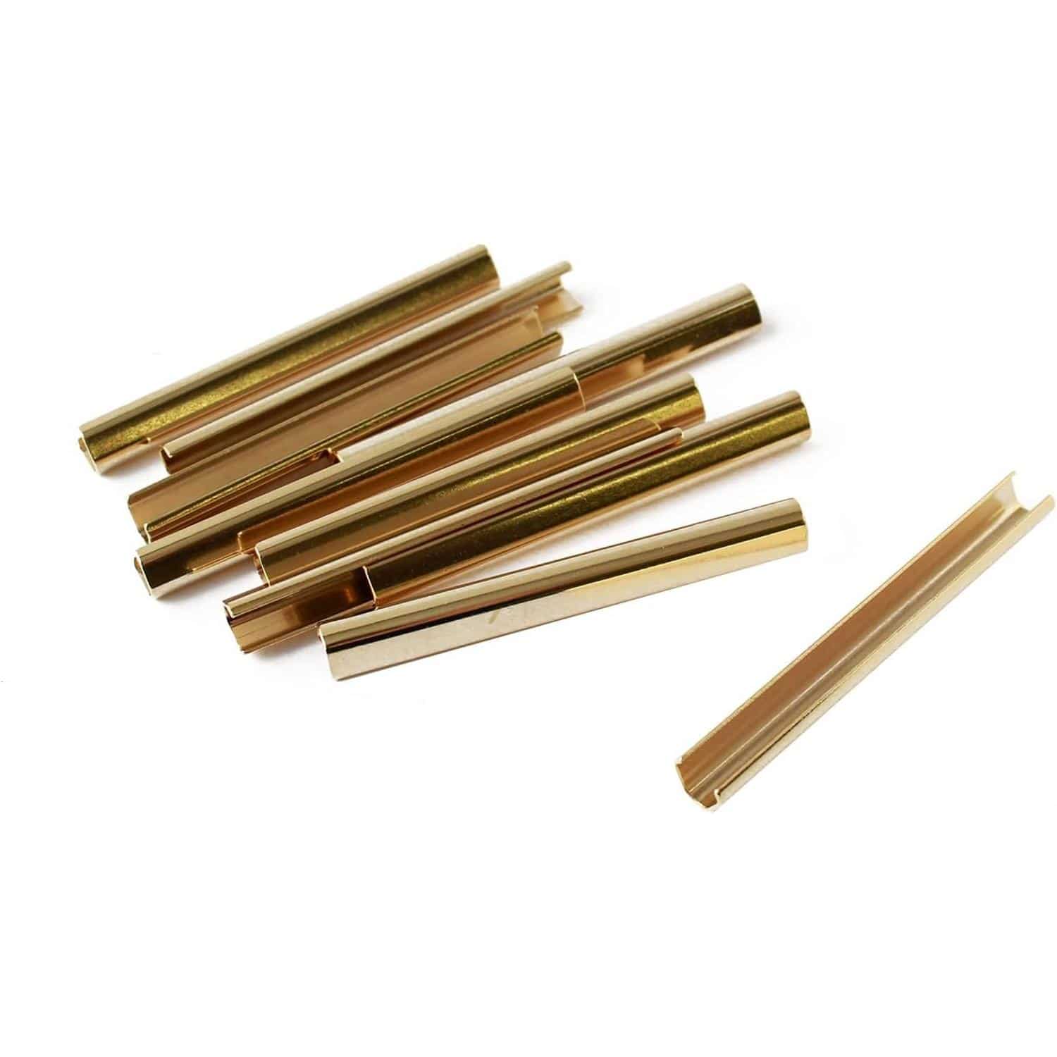 日本紐釦貿易 ヘリ止金具 W50×H6mm 10個入 ゴールド M286-G （ご注文単位1束）【直送品】