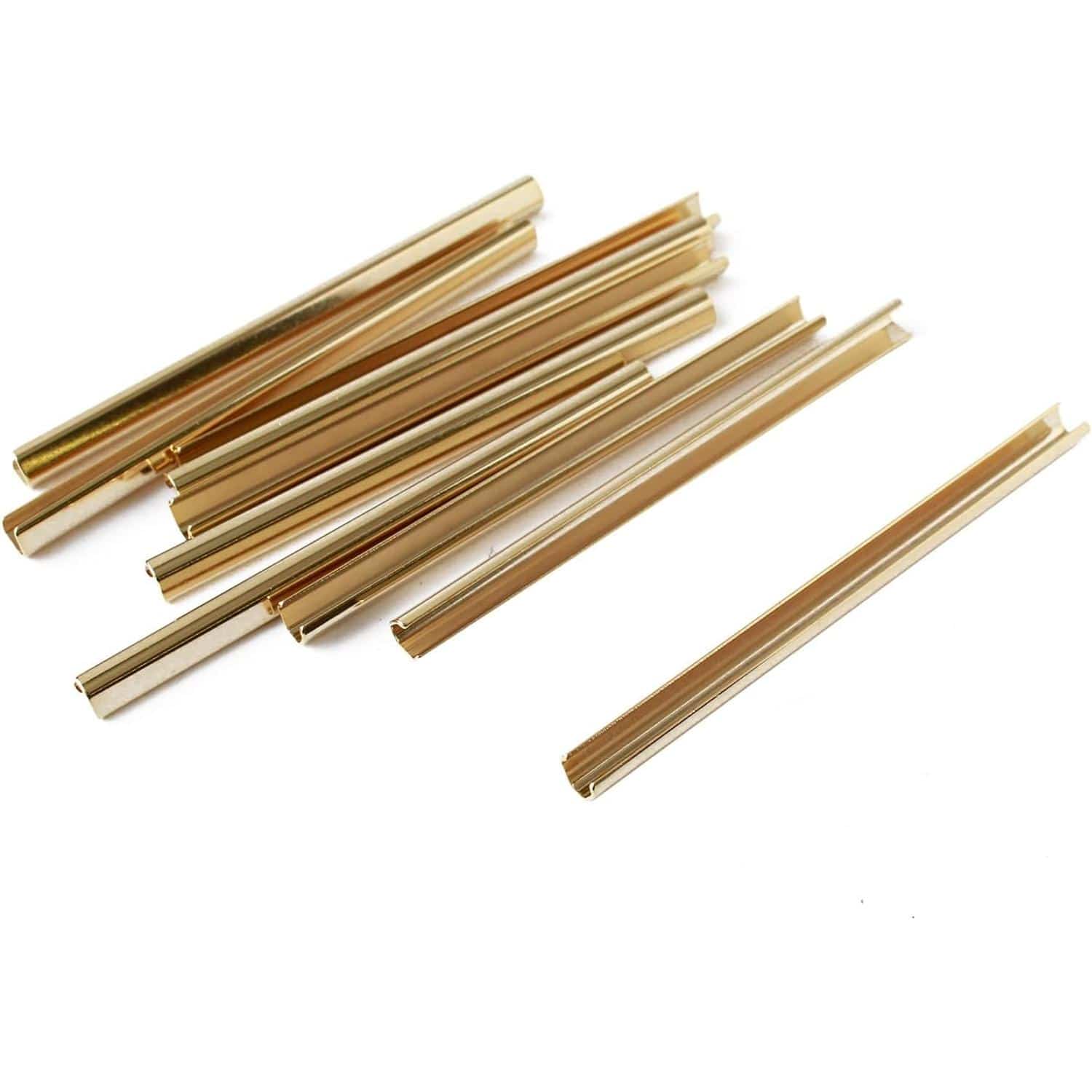 日本紐釦貿易 ヘリ止金具 W85×H6mm 10個入 ゴールド M385-G （ご注文単位1束）【直送品】