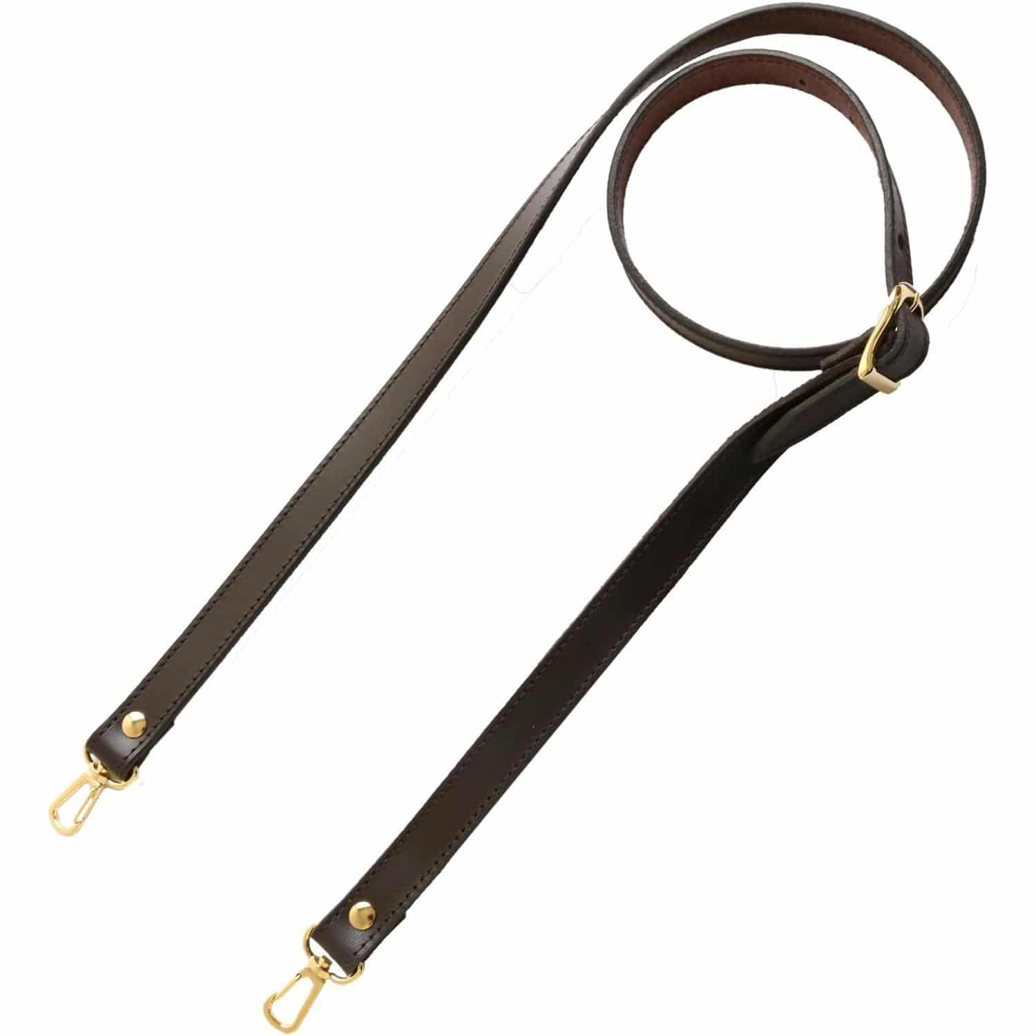 日本紐釦貿易 ヌメ革ショルダー ゴールド×こげ茶 約110cm~120cm 1本入 KT90G-C （ご注文単位1本）【直送品】