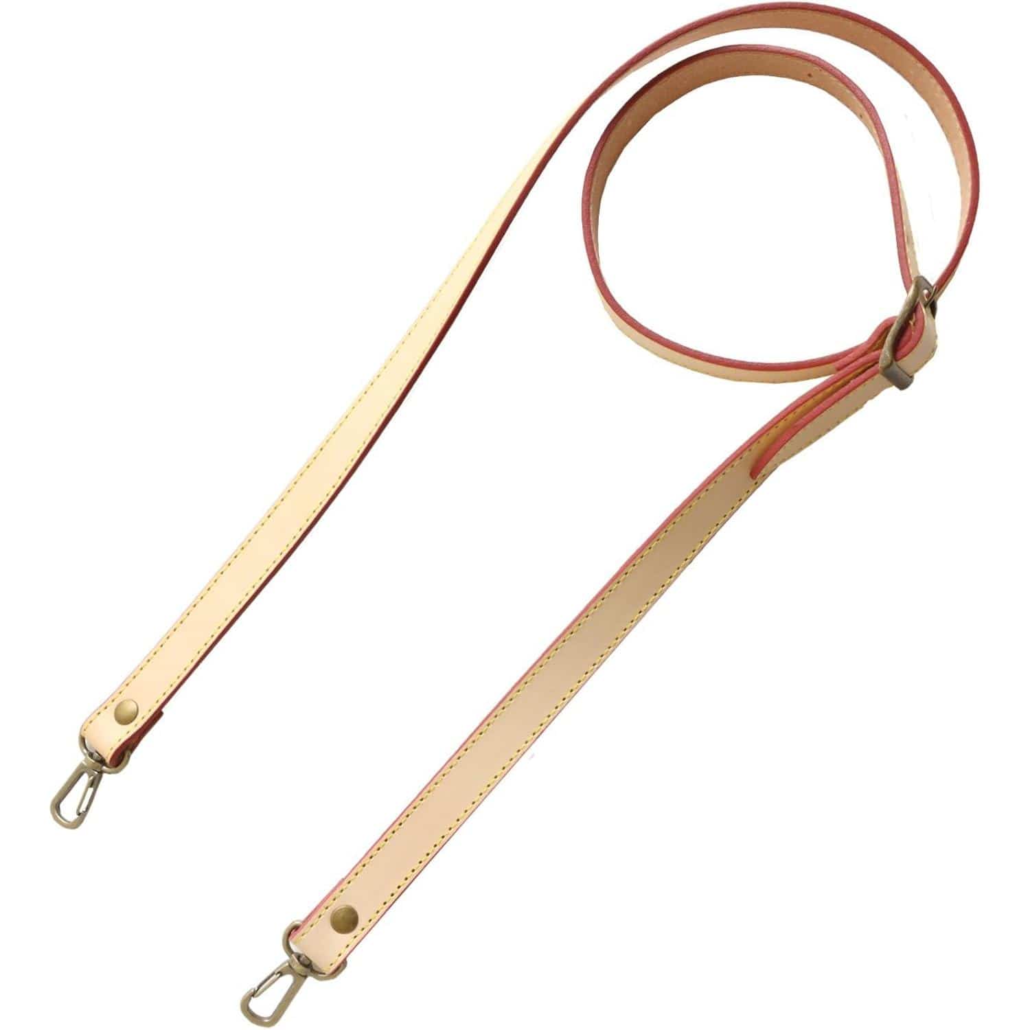 日本紐釦貿易 ヌメ革ショルダー アンティークゴールド×ベージュ 約110cm~120cm 1本入 KT90AG-E （ご注文単位1本）【直送品】