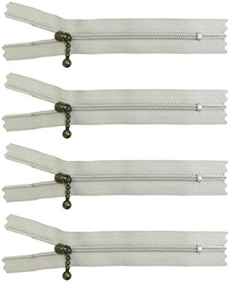 日本紐釦貿易 Y.K.K ポーチ用 コイルファスナー 12cm 10本入 グレー 3CFB-12-576 (ご注文単位1束)【直送品】