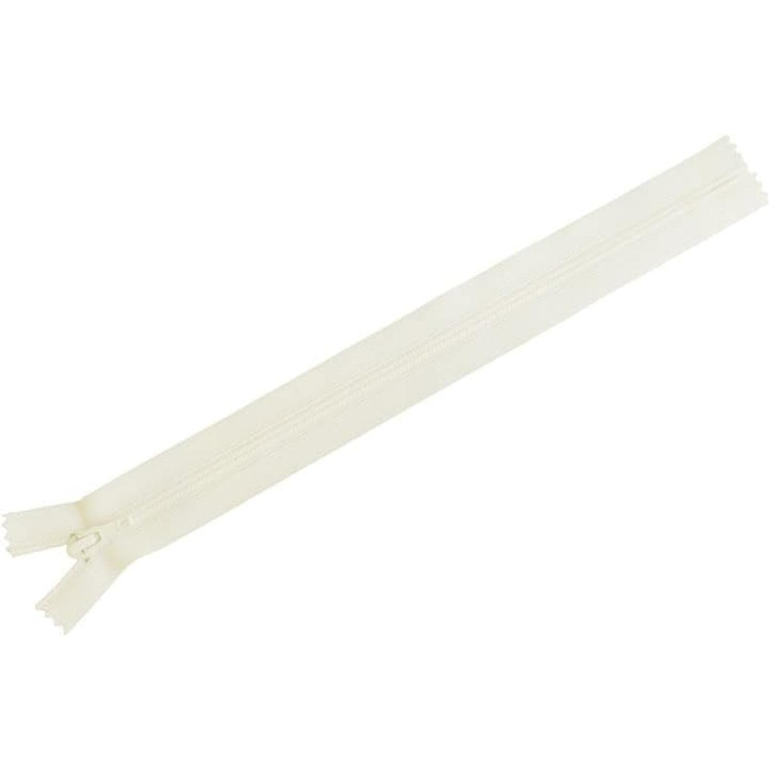 日本紐釦貿易 Y.K.K フラットニットファスナー 20cm 10本入 502クリーム FN20-502 （ご注文単位1束）【直送品】