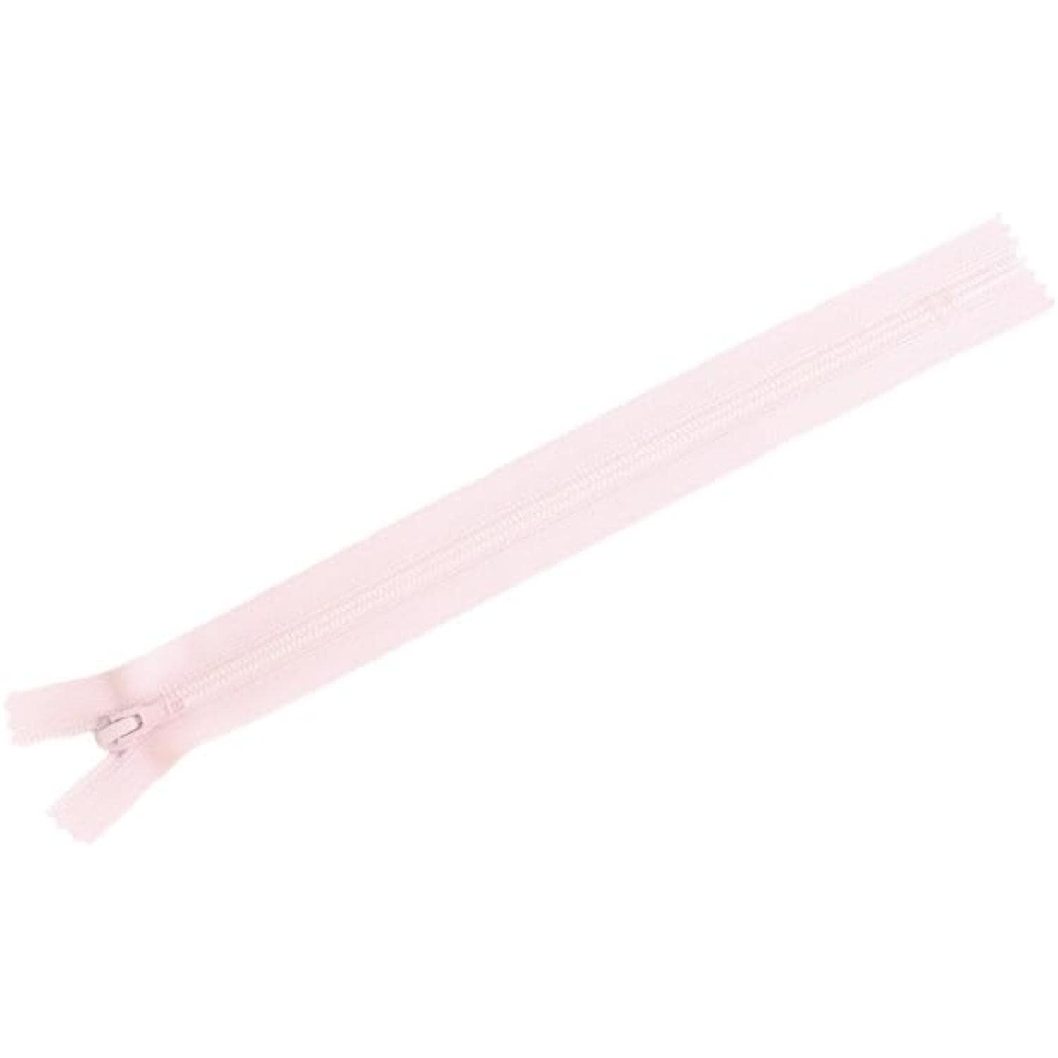 日本紐釦貿易 Y.K.K フラットニットファスナー 20cm 10本入 511ホワイトピンク FN20-511 （ご注文単位1束）【直送品】