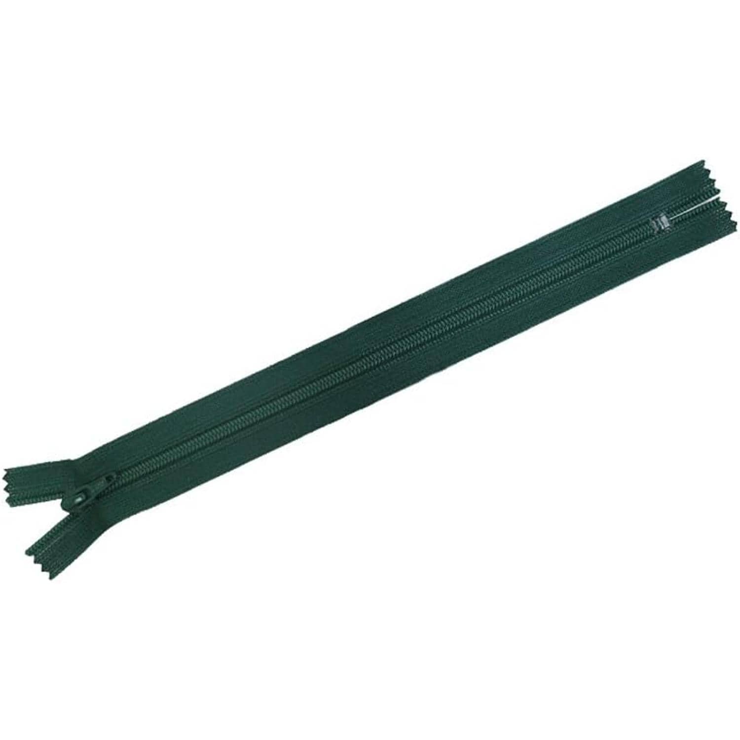 日本紐釦貿易 Y.K.K フラットニットファスナー 20cm 10本入 530深緑 FN20-530 （ご注文単位1束）【直送品】