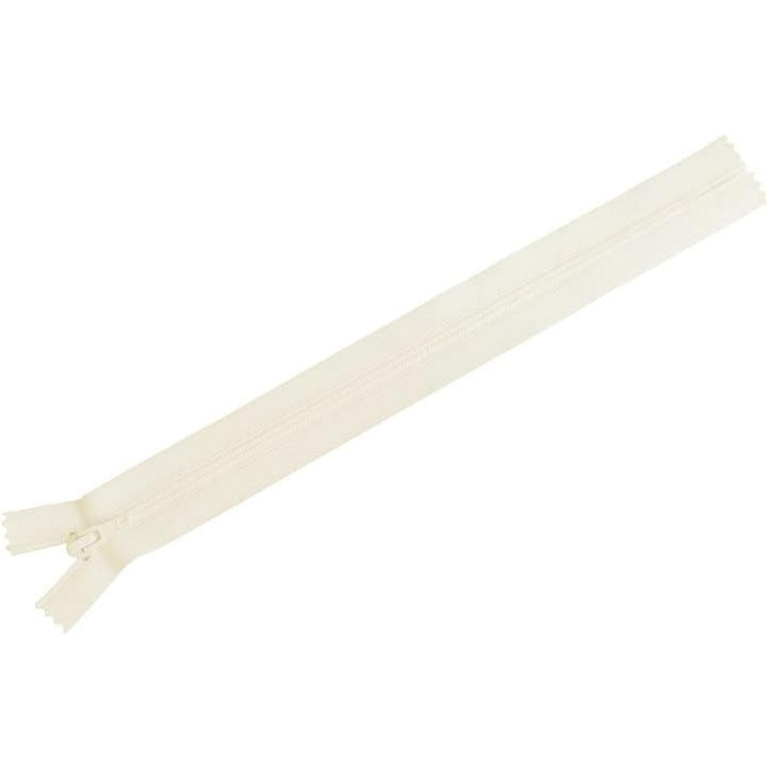 日本紐釦貿易 Y.K.K フラットニットファスナー 20cm 10本入 生成 FN20-801 （ご注文単位1束）【直送品】