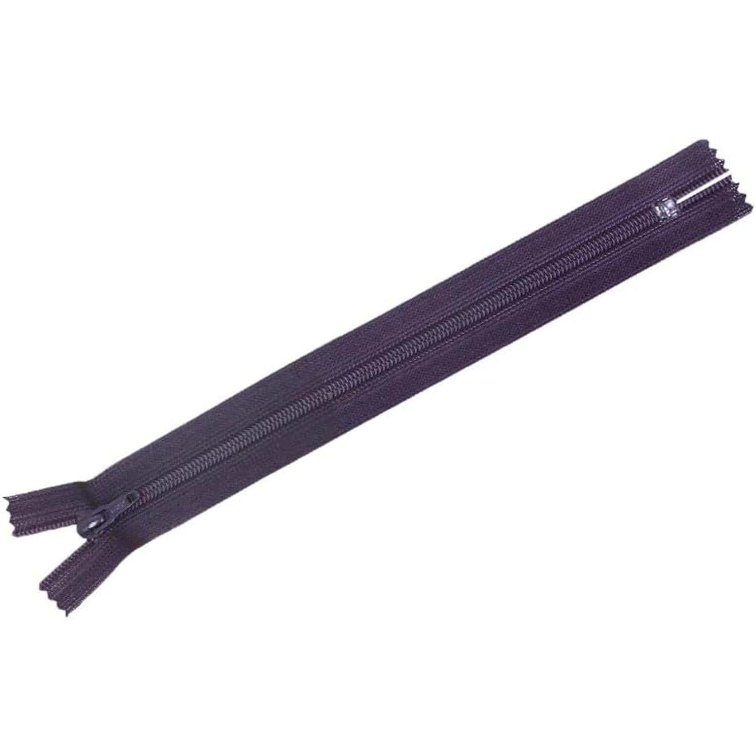 日本紐釦貿易 Y.K.K フラットニットファスナー 20cm 10本入 867深紫 FN20-867 （ご注文単位1束）【直送品】