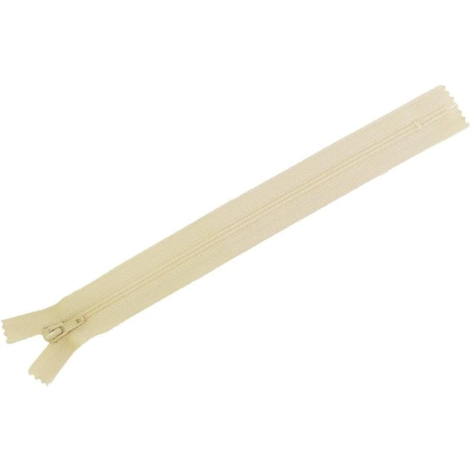 日本紐釦貿易 Y.K.K フラットニットファスナー 30cm 10本入 010サンドベージュ FN30-010 （ご注文単位1束）【直送品】