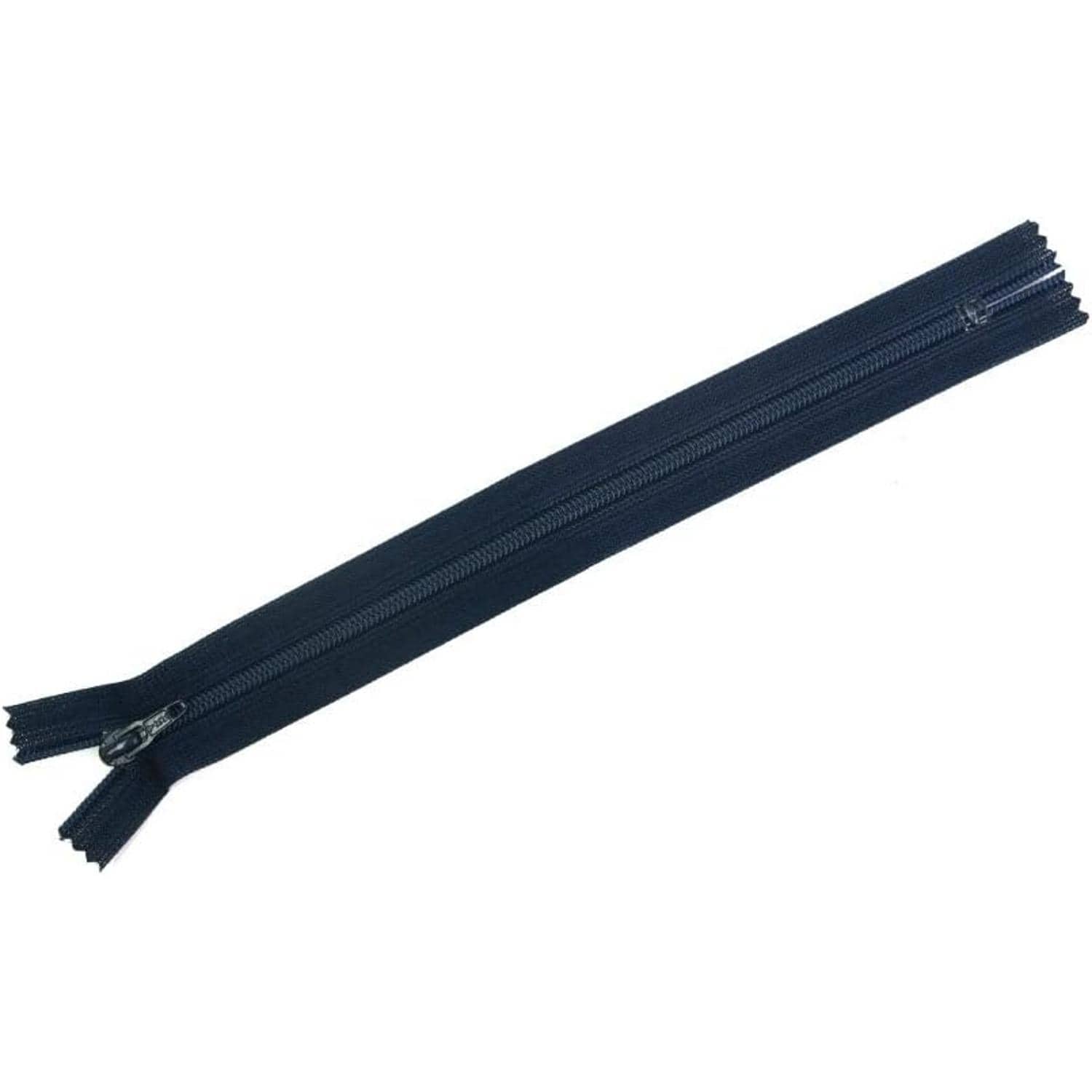 日本紐釦貿易 Y.K.K フラットニットファスナー 30cm 10本入 058濃紺 FN30-058 （ご注文単位1束）【直送品】