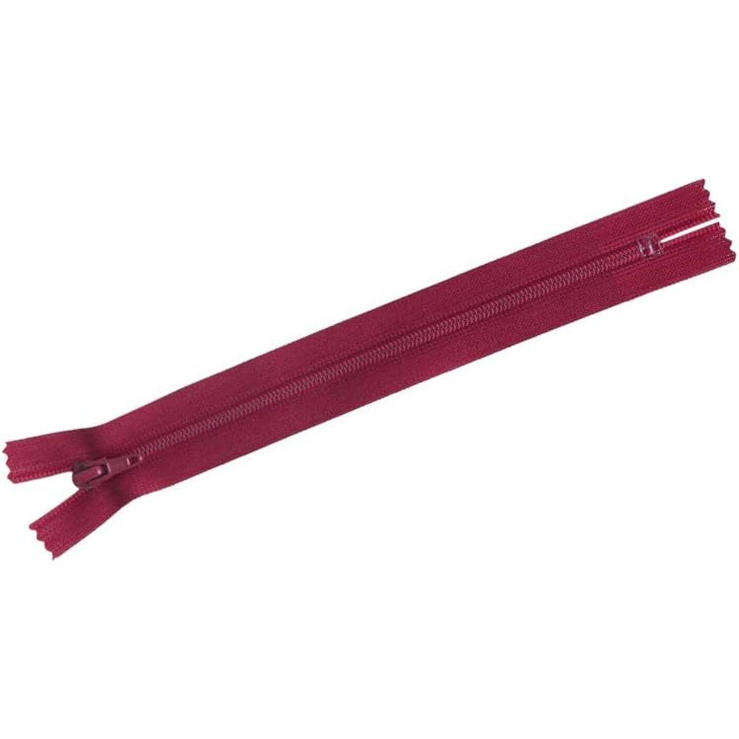 日本紐釦貿易 Y.K.K フラットニットファスナー 30cm 10本入 エンジ FN30-520 （ご注文単位1束）【直送品】