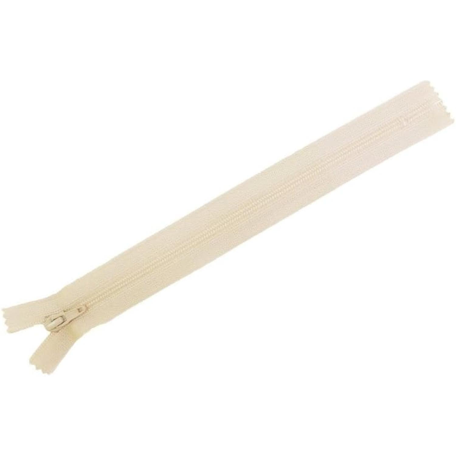 日本紐釦貿易 Y.K.K フラットニットファスナー 30cm 10本入 ベージュ FN30-572 (ご注文単位1束)【直送品】