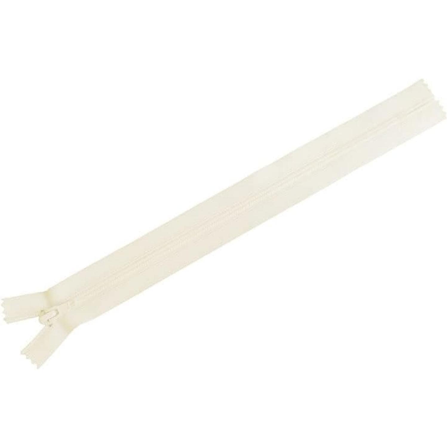 日本紐釦貿易 Y.K.K フラットニットファスナー 30cm 10本入 生成 FN30-801 (ご注文単位1束)【直送品】
