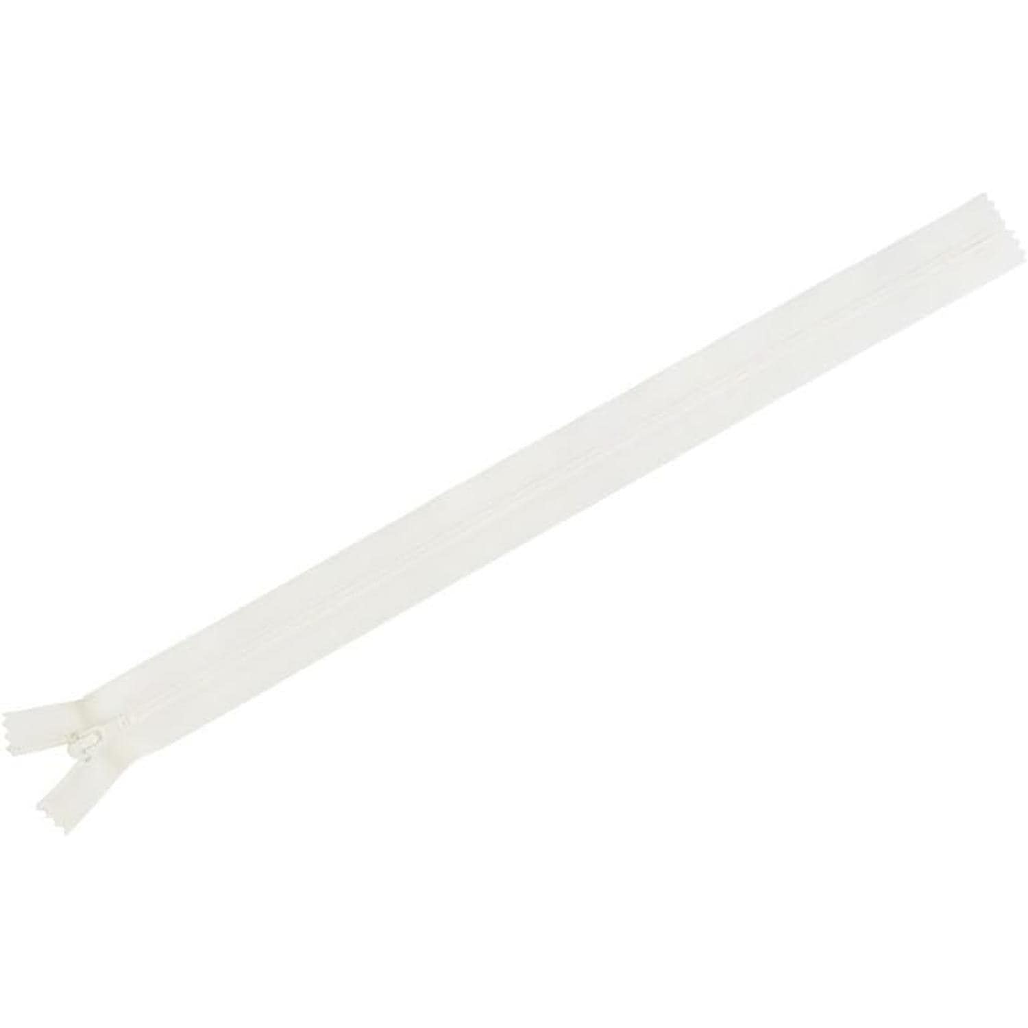 日本紐釦貿易 Y.K.K フラットニットファスナー 50cm 10本入 030オフホワイト FN50-030 (ご注文単位1束)【直送品】