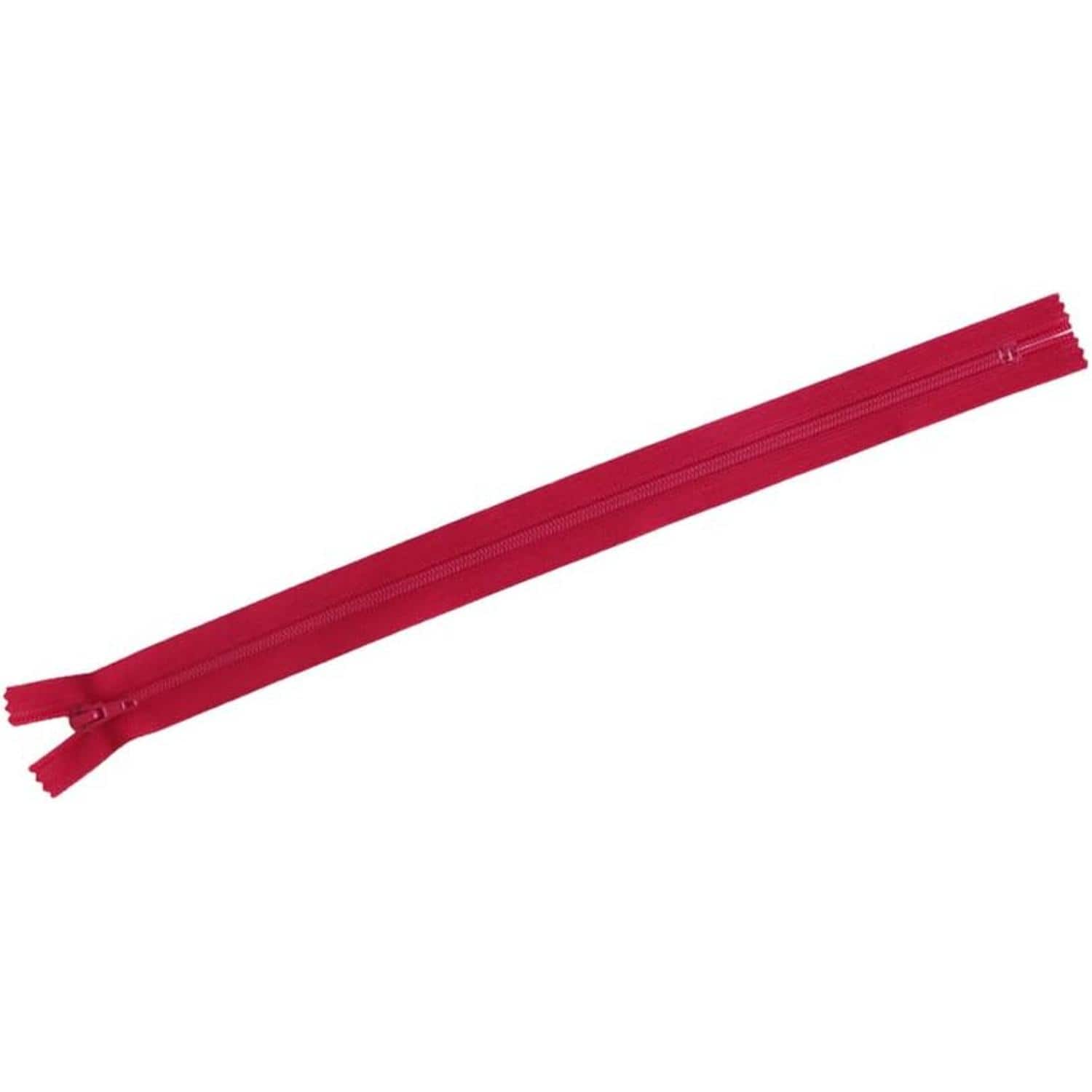 日本紐釦貿易 Y.K.K フラットニットファスナー 50cm 10本入 赤 FN50-519 (ご注文単位1束)【直送品】