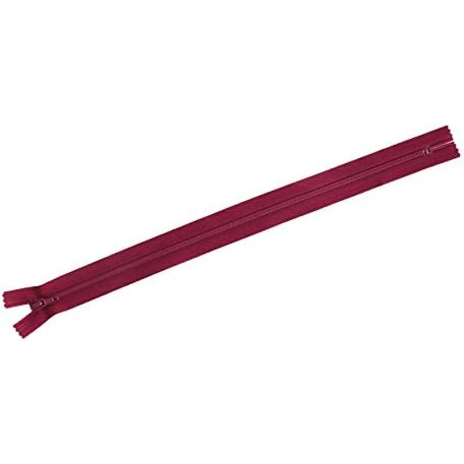 日本紐釦貿易 Y.K.K フラットニットファスナー 50cm 10本入 エンジ FN50-520 (ご注文単位1束)【直送品】