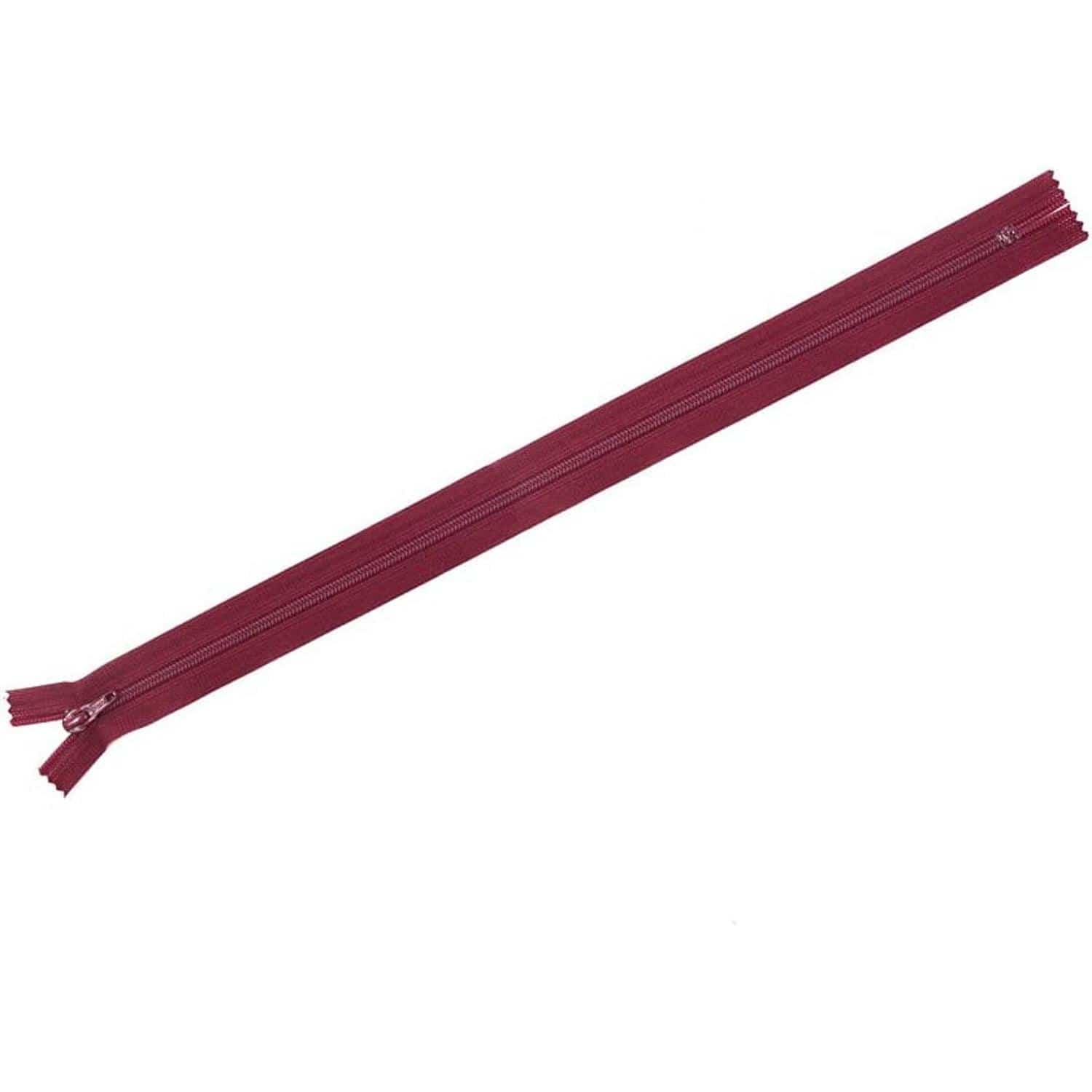 日本紐釦貿易 Y.K.K フラットニットファスナー 50cm 10本入 527ワイン FN50-527 (ご注文単位1束)【直送品】
