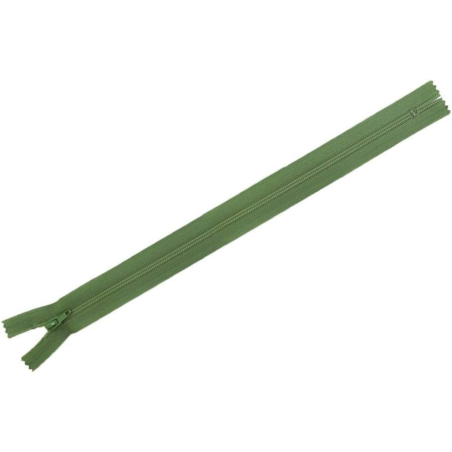 日本紐釦貿易 Y.K.K フラットニットファスナー 50cm 10本入 528松の葉色 FN50-528 (ご注文単位1束)【直送品】