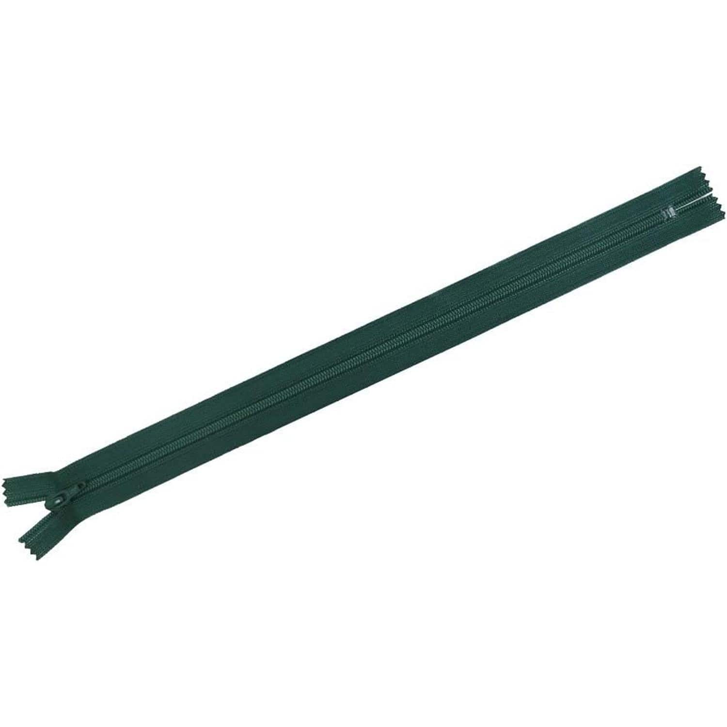 日本紐釦貿易 Y.K.K フラットニットファスナー 50cm 10本入 530深緑 FN50-530 (ご注文単位1束)【直送品】