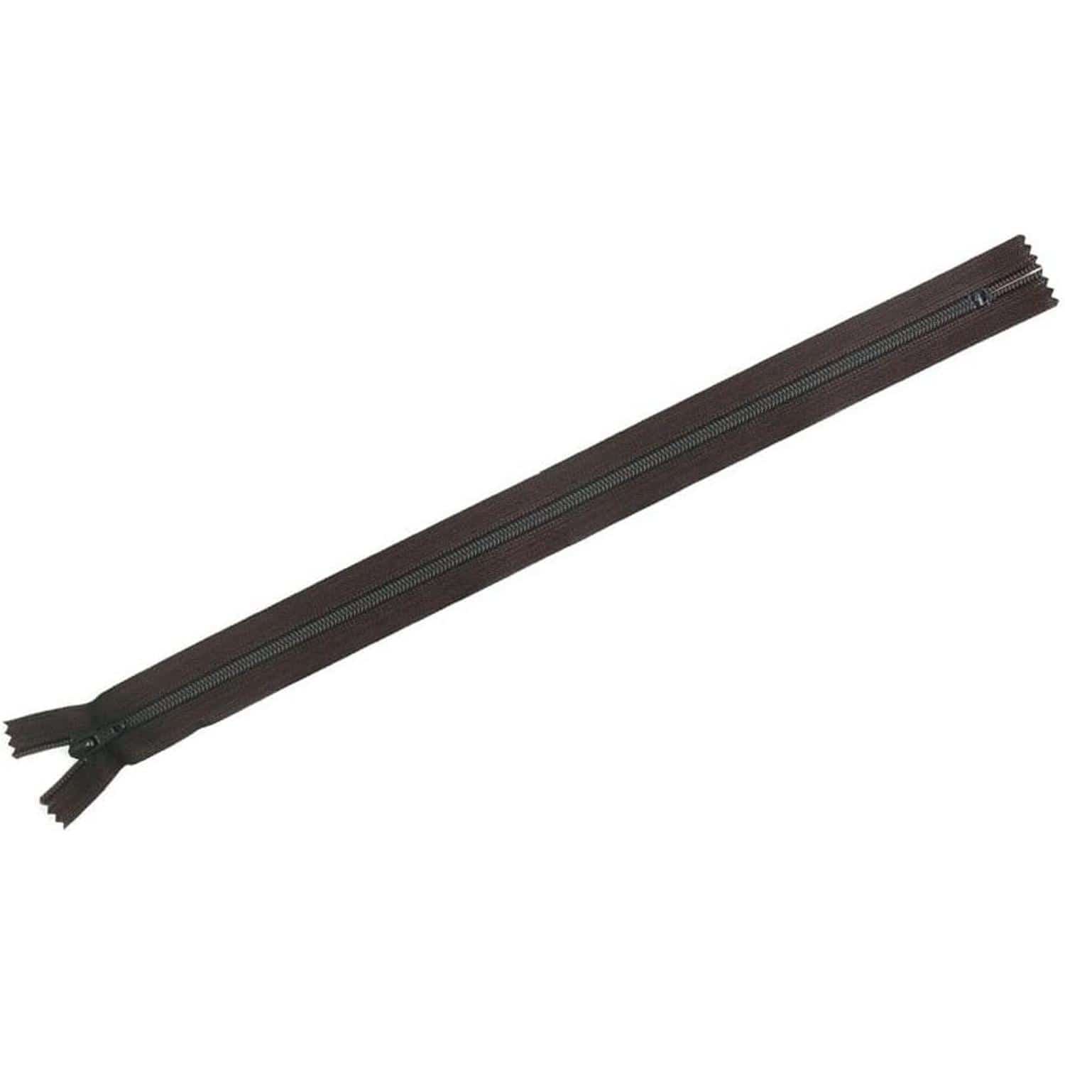 日本紐釦貿易 Y.K.K フラットニットファスナー 50cm 10本入 こげ茶 FN50-570 (ご注文単位1束)【直送品】