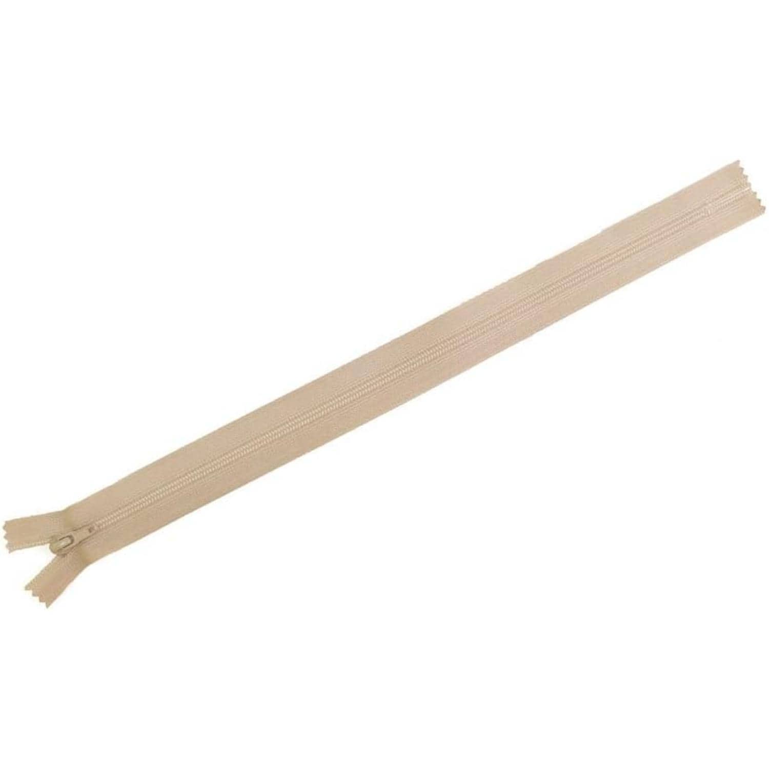 日本紐釦貿易 Y.K.K フラットニットファスナー 50cm 10本入 濃いベージュ FN50-573 (ご注文単位1束)【直送品】