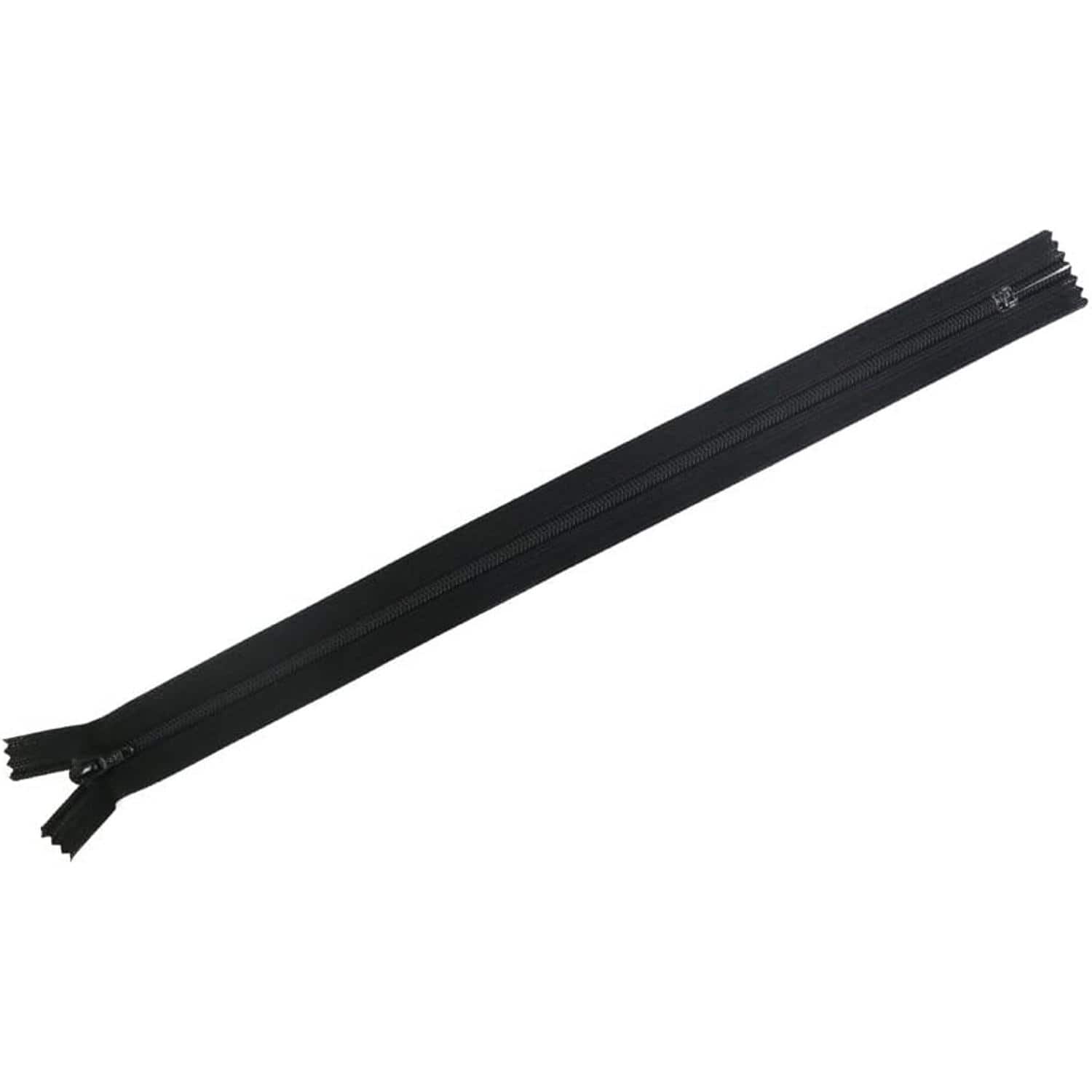 日本紐釦貿易 Y.K.K フラットニットファスナー 50cm 10本入 黒 FN50-580 (ご注文単位1束)【直送品】