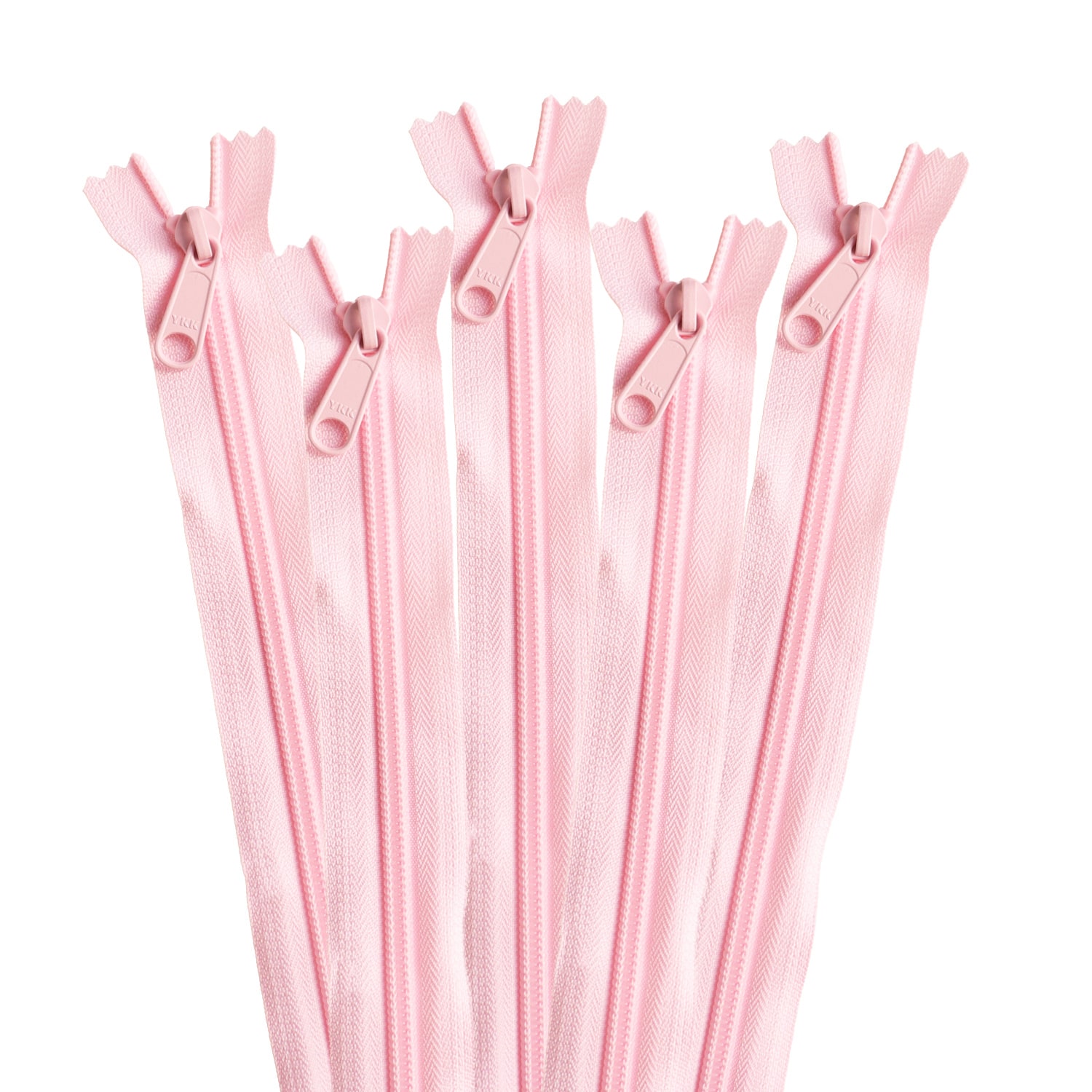日本紐釦貿易 Y.K.K コイルファスナー 34cm 同色5本入り col.512 ピンク 5CN34-512 （ご注文単位1束）【直送品】