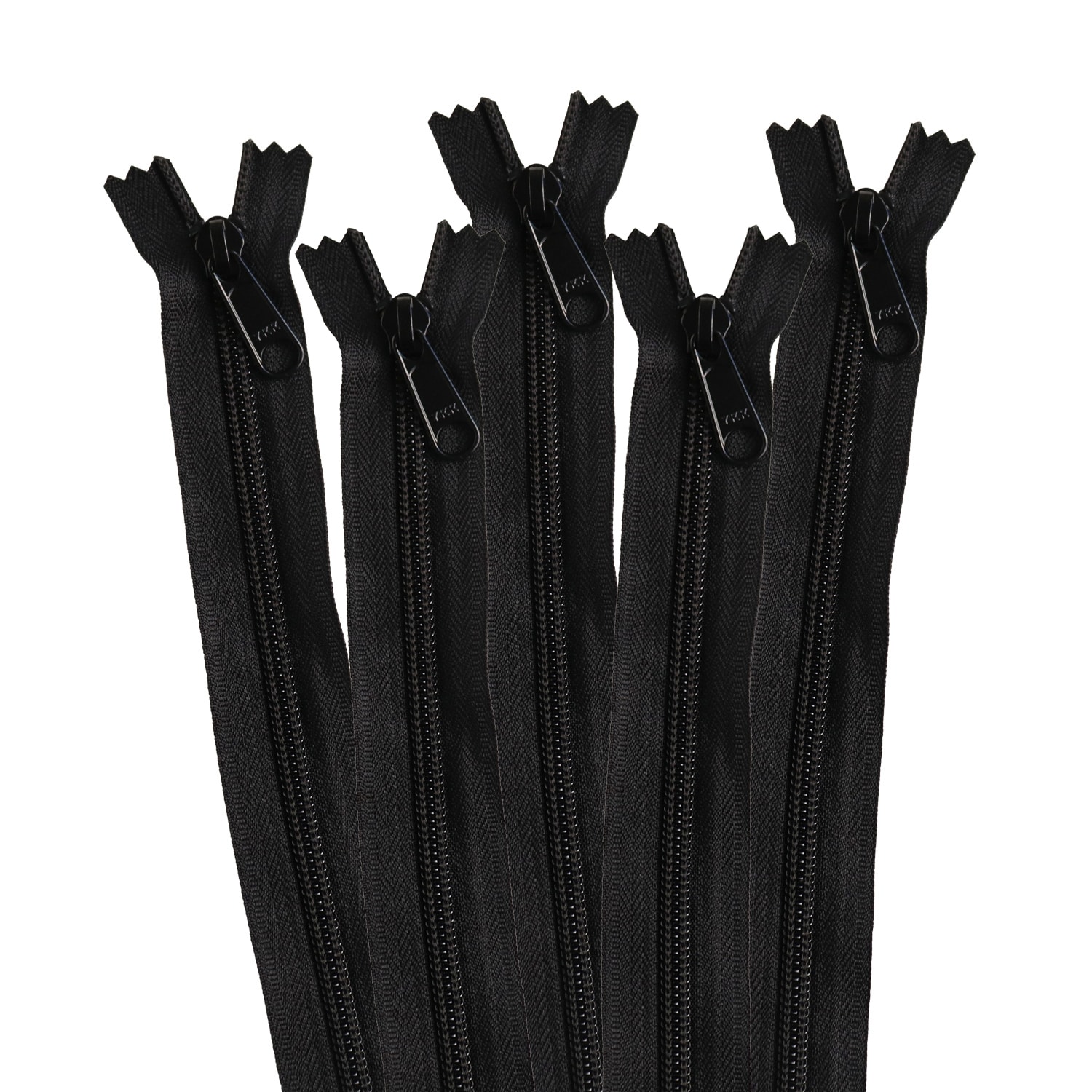 日本紐釦貿易 Y.K.K コイルファスナー 34cm 同色5本入り col.580 黒 5CN34-580 （ご注文単位1束）【直送品】