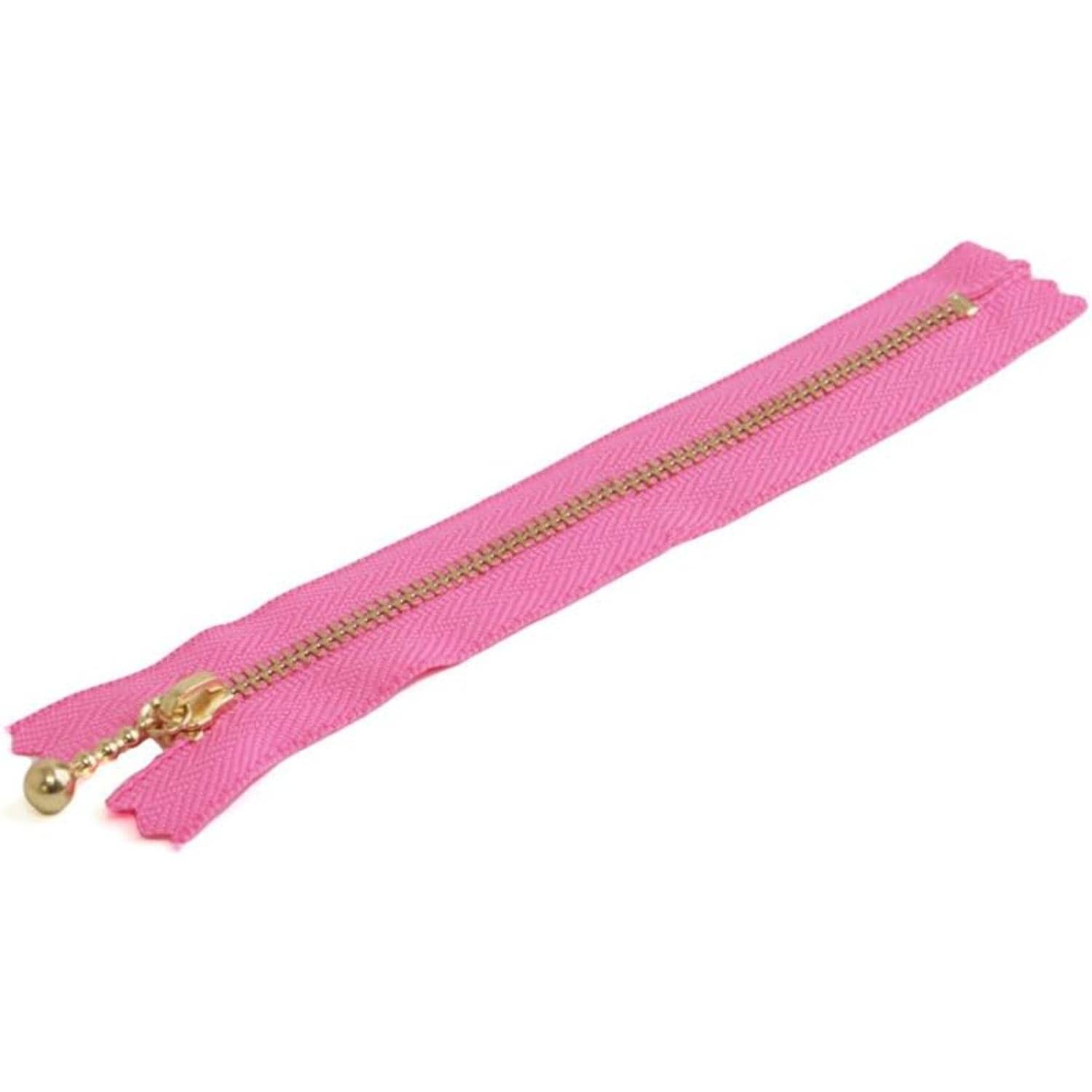 日本紐釦貿易 Y.K.K 玉付ファスナー 20cm 10本入 パッションピンク 3G20-335 （ご注文単位1束）【直送品】