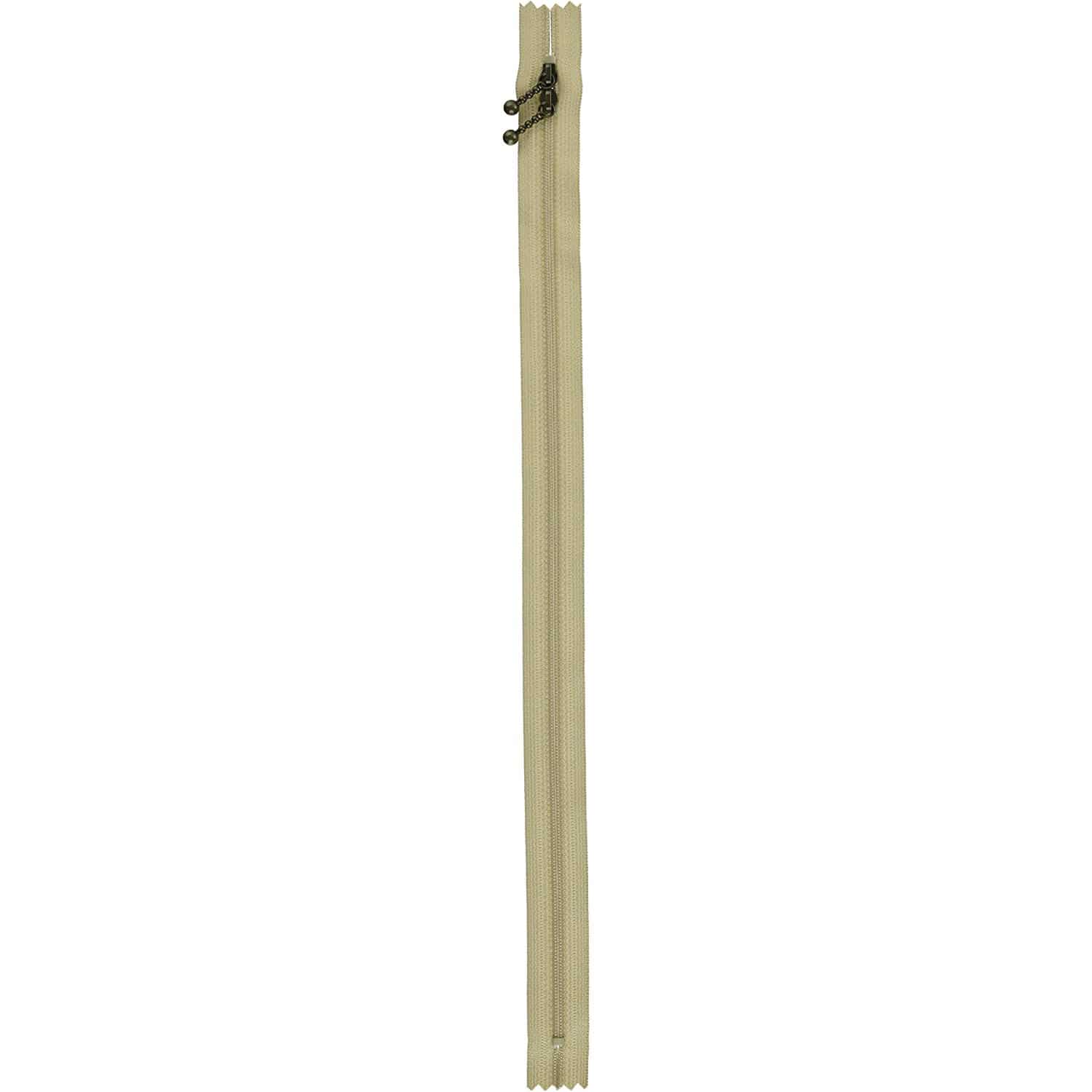 日本紐釦貿易 Y.K.K 両開きファスナー 40cm 5本入 ベージュ 3CFBK40-572 （ご注文単位1束）【直送品】