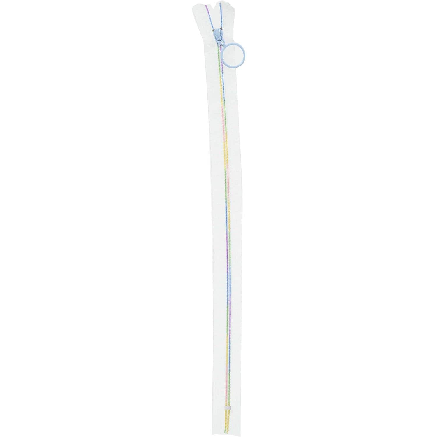 日本紐釦貿易 Y.K.K スケルトンファスナー30cm 5本入り 30cm レインボーライトブルー SKF30-542 (ご注文単位1束)【直送品】