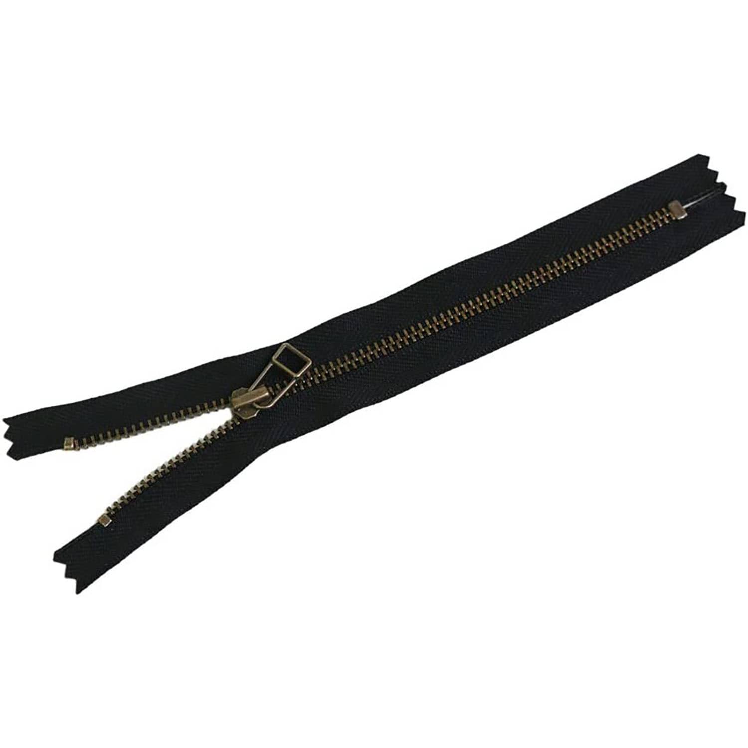 日本紐釦貿易 Y.K.K 金属ファスナー 20cm 5本 黒 4LFAG20-580 （ご注文単位1束）【直送品】