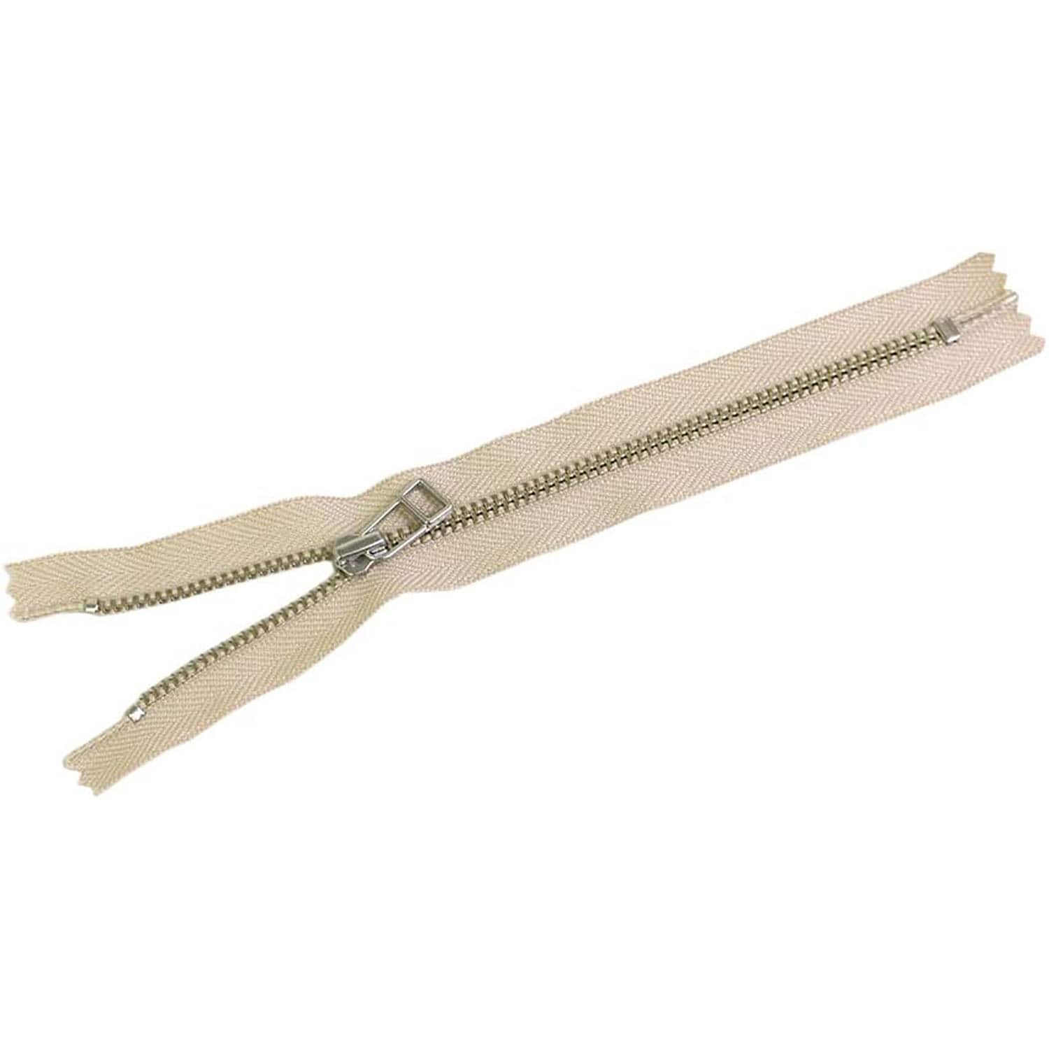 日本紐釦貿易 Y.K.K 金属ファスナー 30cm 5本 ベージュ 4LFN30-572 （ご注文単位1束）【直送品】