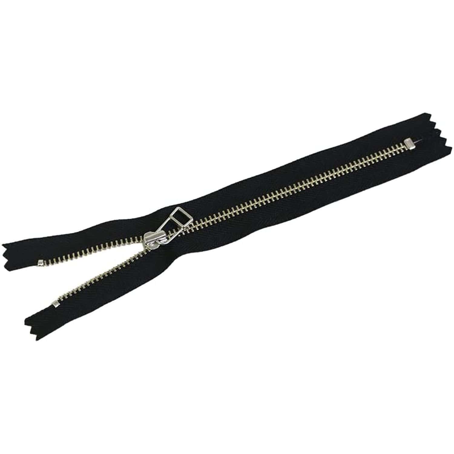 日本紐釦貿易 Y.K.K 金属ファスナー 30cm 5本 黒 4LFN30-580 （ご注文単位1束）【直送品】