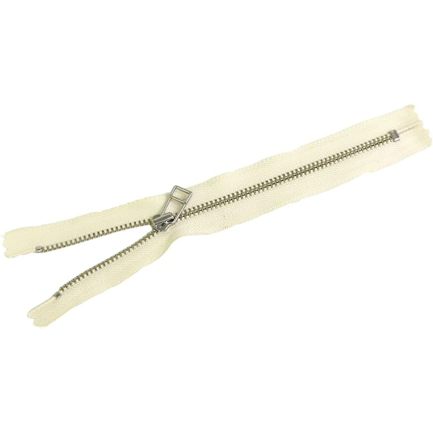 日本紐釦貿易 Y.K.K 金属ファスナー 30cm 5本 生成 4LFN30-801 （ご注文単位1束）【直送品】