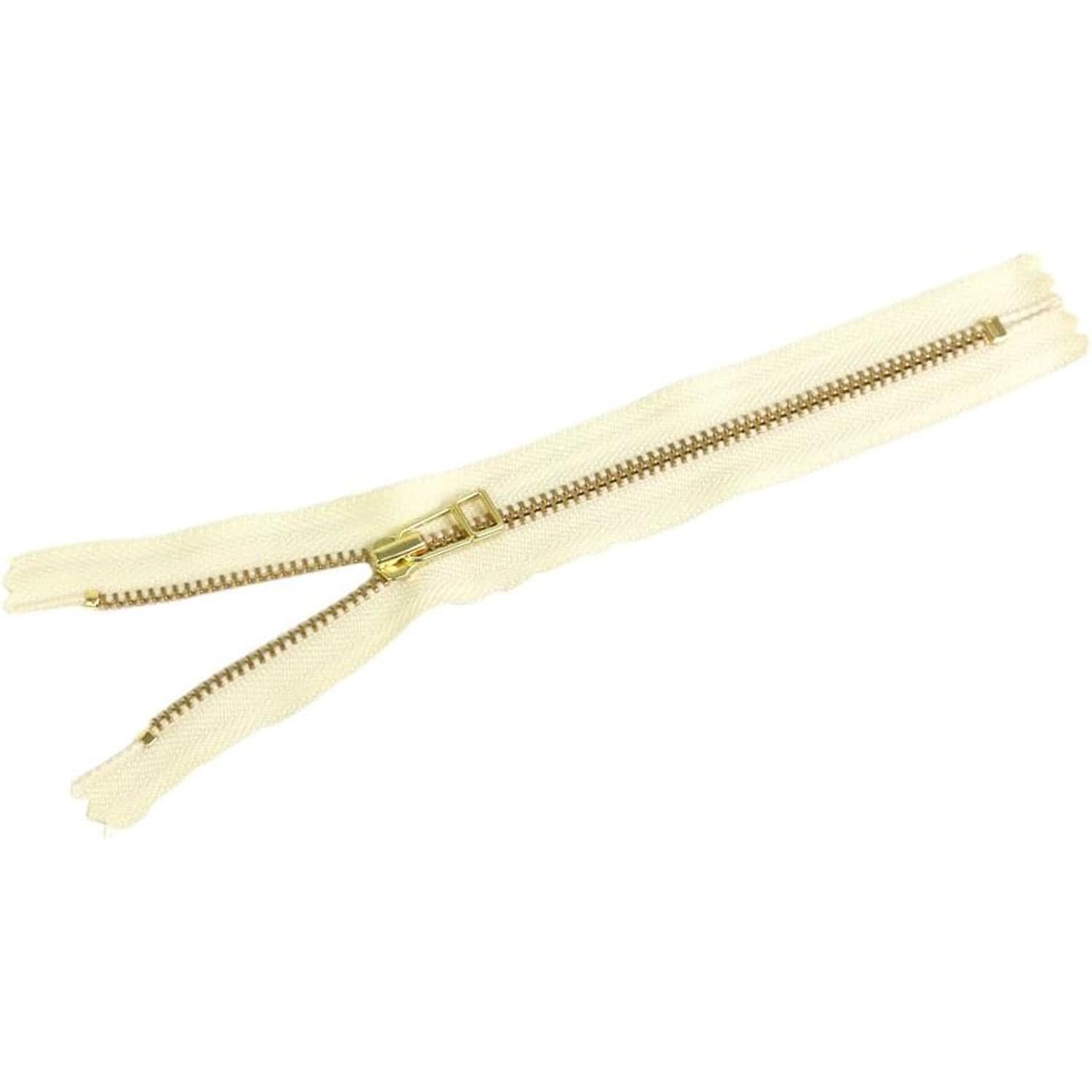 日本紐釦貿易 Y.K.K 金属ファスナー 30cm 5本 生成 4LFG30-801 （ご注文単位1束）【直送品】